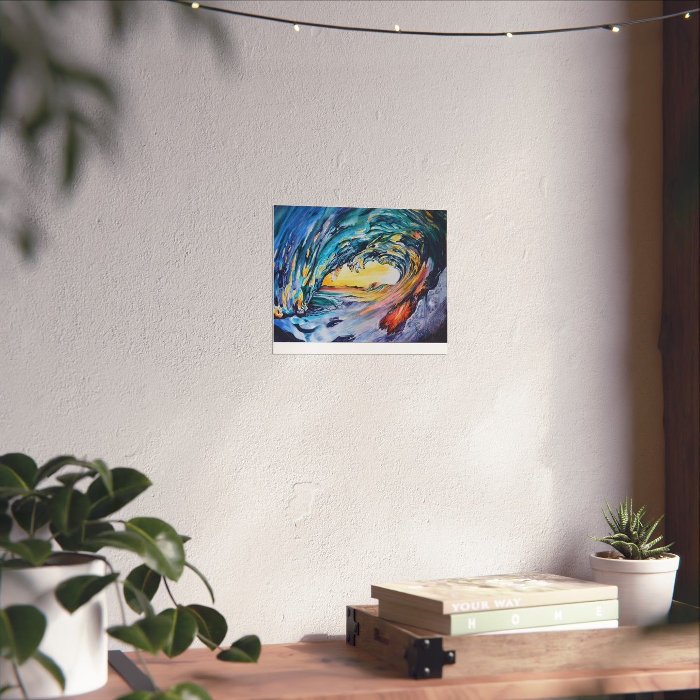 Ocean Wave Art Print, Fine Art Poster, Coastal Wall Decor, Beach House Artwork, Gift for Ocean Lovers, Painting Title: Liquid Sunshine