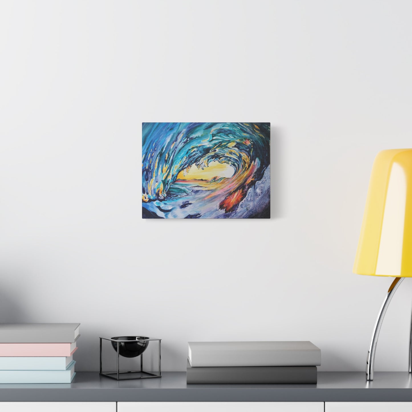 Ocean Wave Art Canvas Print, Home Decor, Beach Lovers Wall Art, Coastal Artwork, Unique Gift Idea, Painting Title: Liquid Sunshine