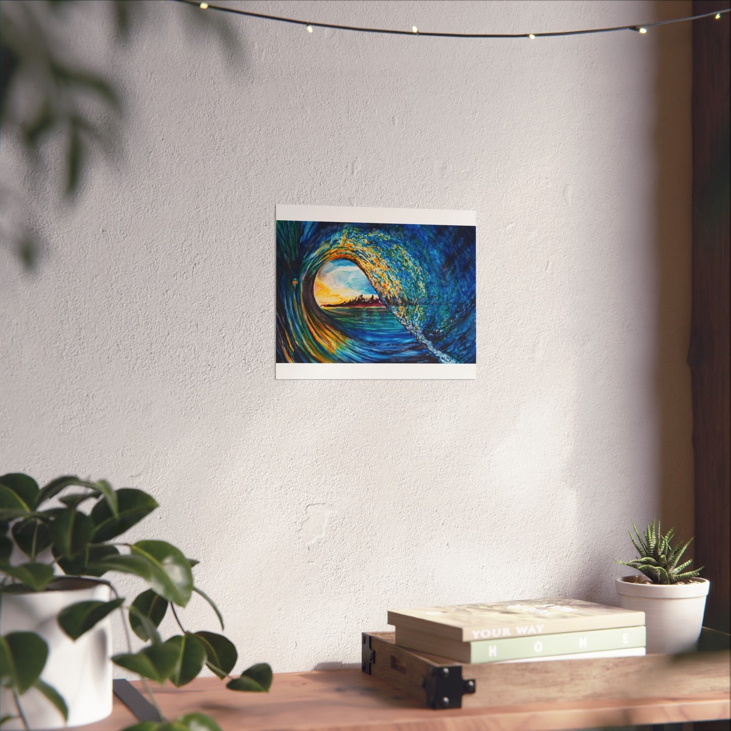 Ocean Wave Fine Art Poster, Coastal Wall Décor, Surfing Art Print, Living Room Artwork, Beach House Decor, Nautical Home Style, Painting Title: Kasey's Wave
