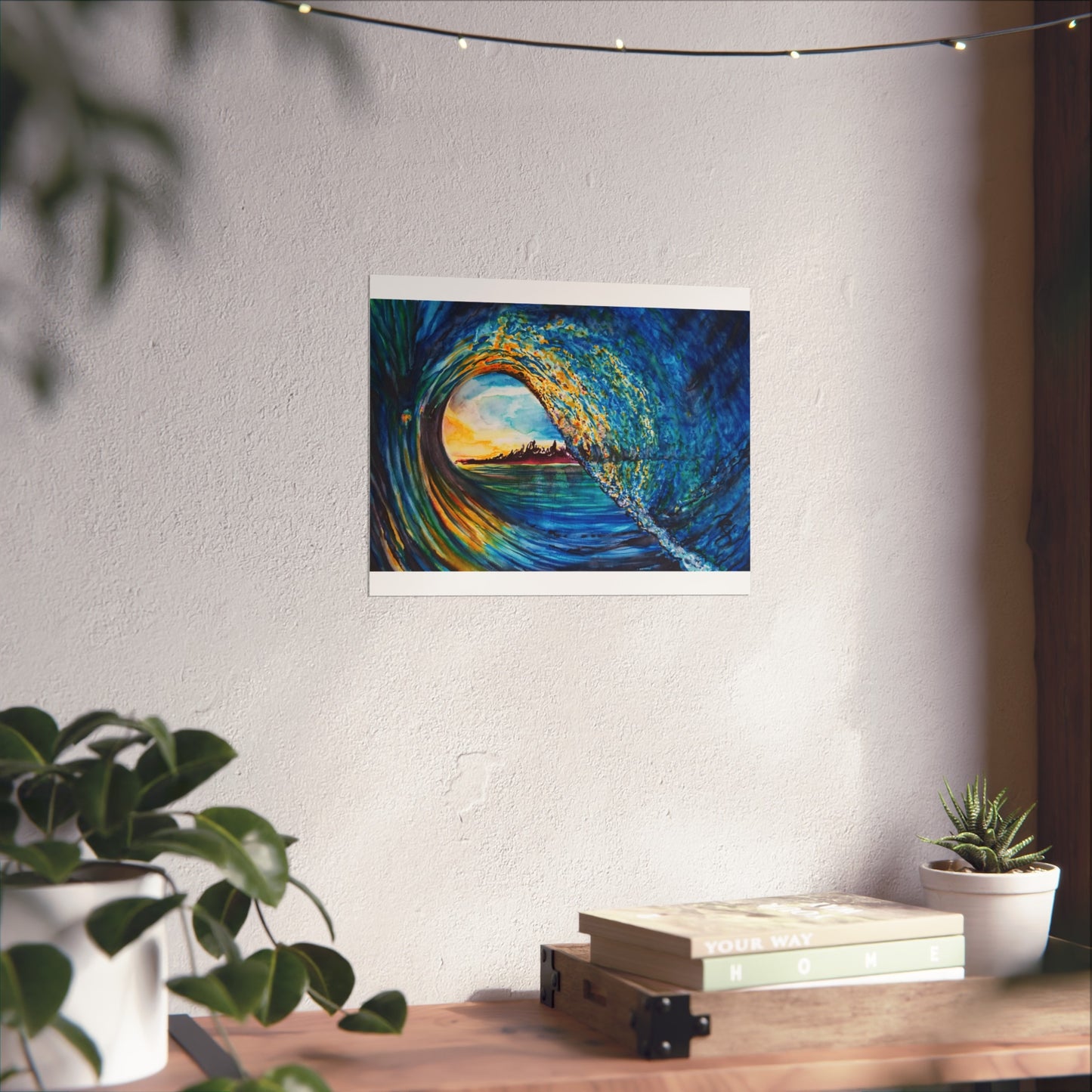 Ocean Wave Fine Art Poster, Coastal Wall Décor, Surfing Art Print, Living Room Artwork, Beach House Decor, Nautical Home Style, Painting Title: Kasey's Wave