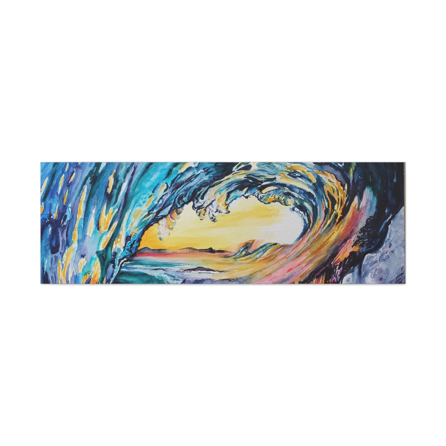 Ocean Wave Art Canvas Print, Home Decor, Beach Lovers Wall Art, Coastal Artwork, Unique Gift Idea, Painting Title: Liquid Sunshine