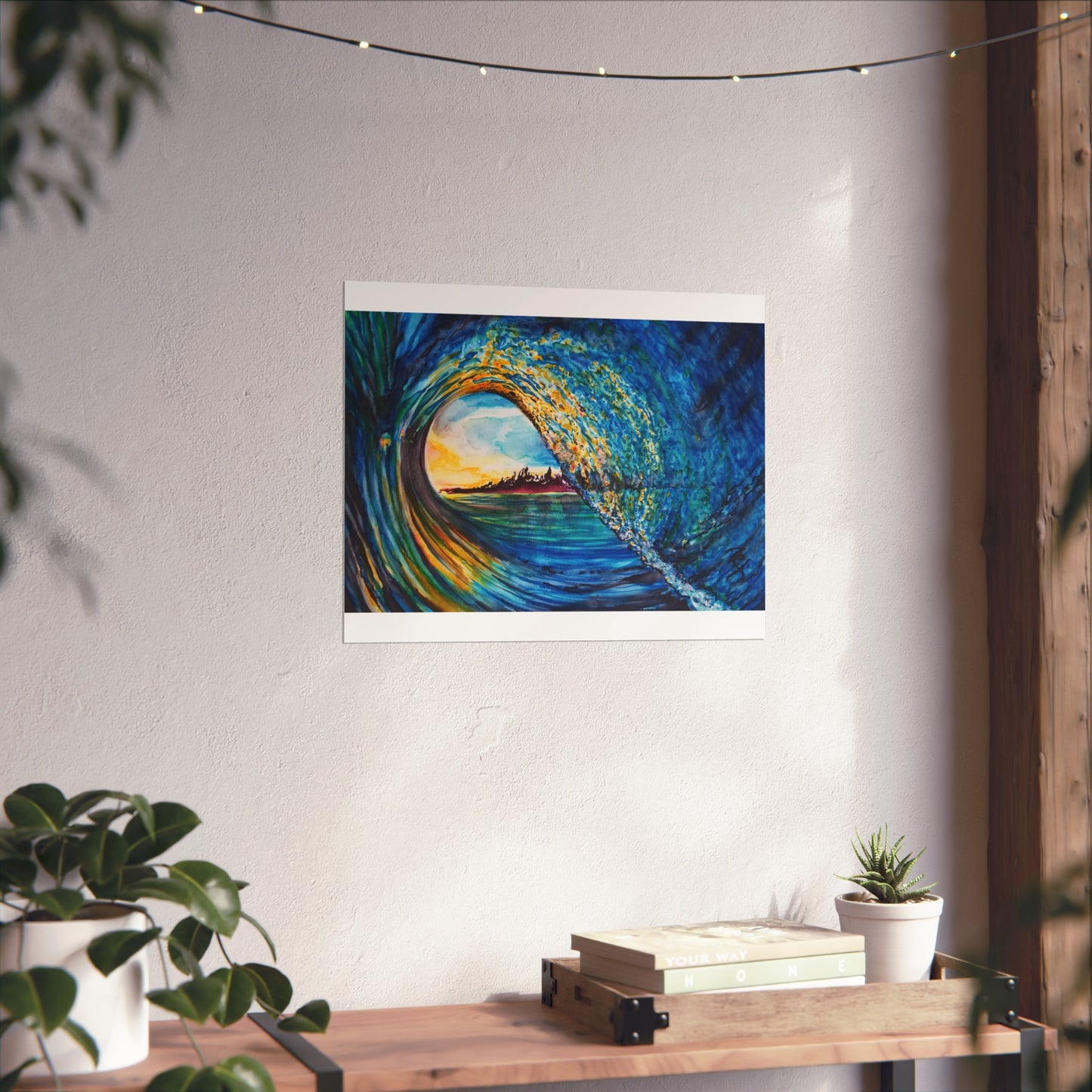 Ocean Wave Fine Art Poster, Coastal Wall Décor, Surfing Art Print, Living Room Artwork, Beach House Decor, Nautical Home Style, Painting Title: Kasey's Wave
