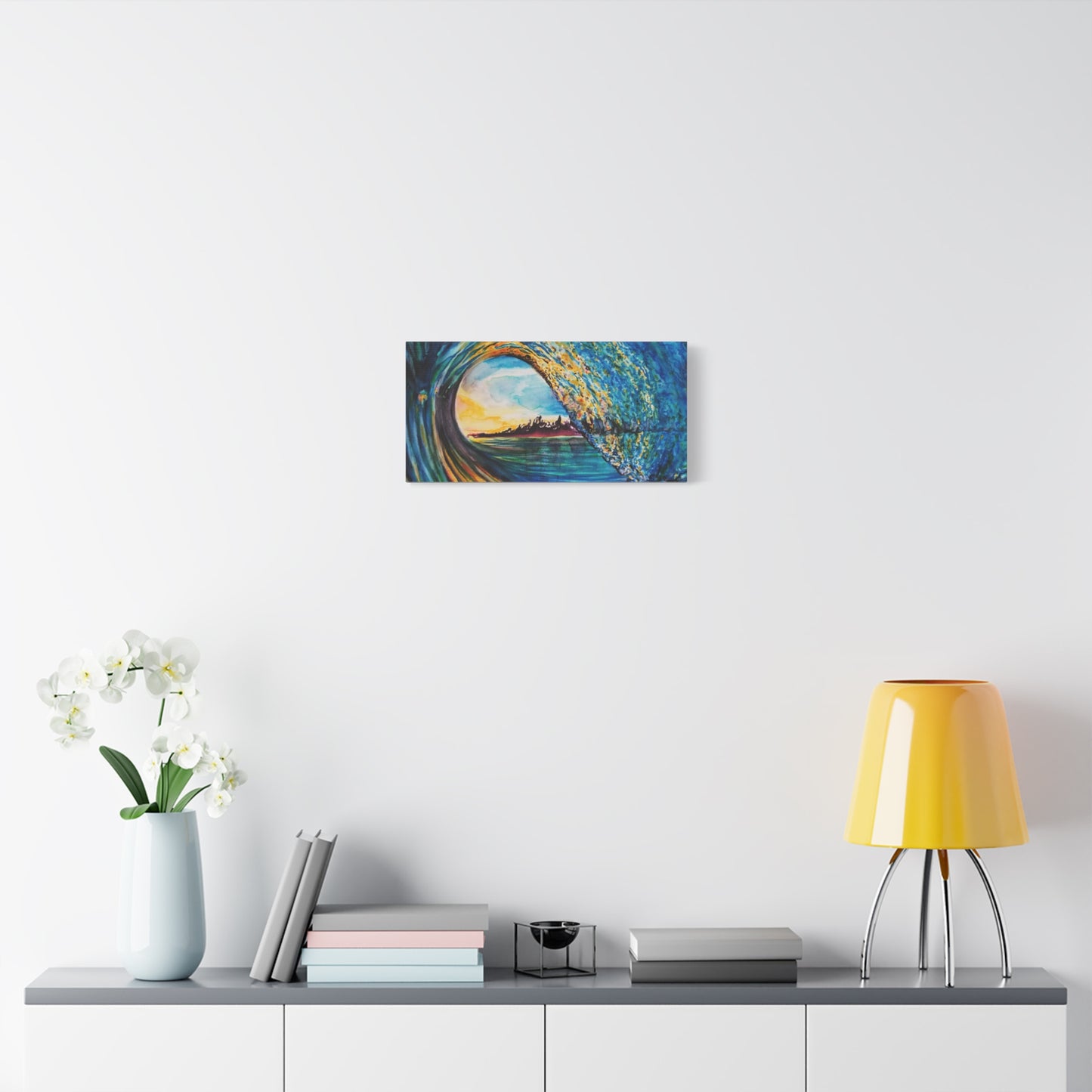 Ocean Wave Canvas Art, Coastal Decor, Abstract Wave Wall Art, Sea Breeze Home Decor, Gift for Beach Lovers, Watercolor, Painting Title: Kasey's Wave