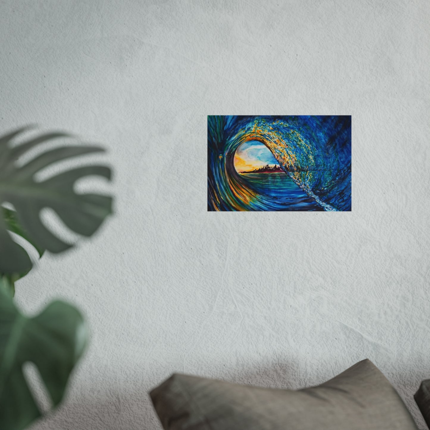 Ocean Wave Fine Art Poster, Coastal Wall Décor, Surfing Art Print, Living Room Artwork, Beach House Decor, Nautical Home Style, Painting Title: Kasey's Wave