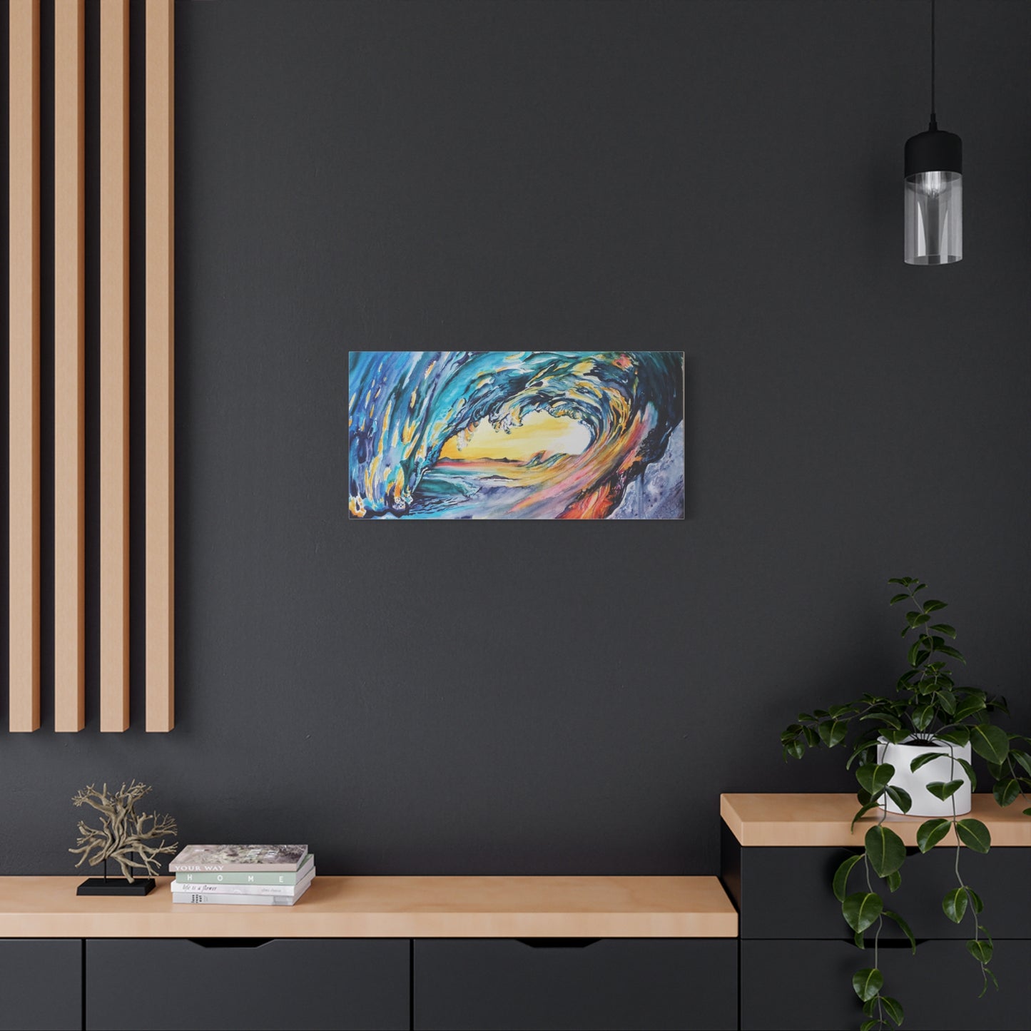 Ocean Wave Art Canvas Print, Home Decor, Beach Lovers Wall Art, Coastal Artwork, Unique Gift Idea, Painting Title: Liquid Sunshine