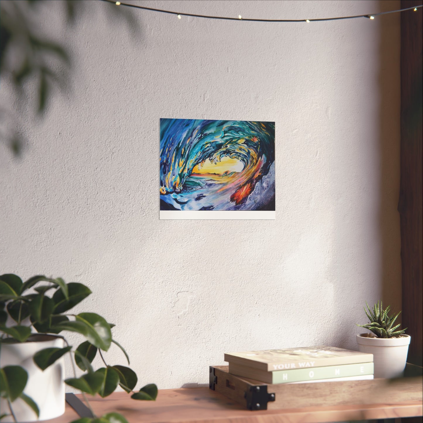 Ocean Wave Art Print, Fine Art Poster, Coastal Wall Decor, Beach House Artwork, Gift for Ocean Lovers, Painting Title: Liquid Sunshine