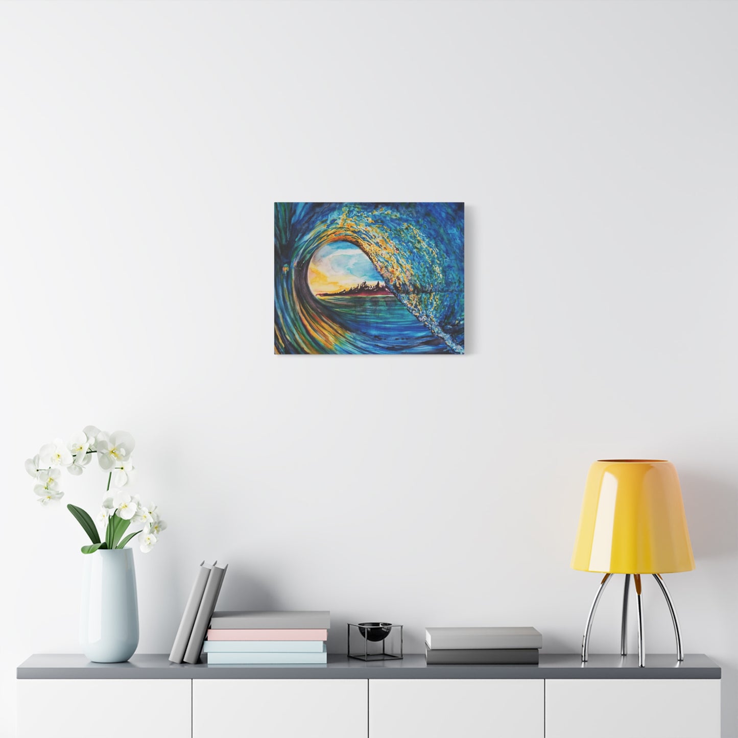 Ocean Wave Canvas Art, Coastal Decor, Abstract Wave Wall Art, Sea Breeze Home Decor, Gift for Beach Lovers, Watercolor, Painting Title: Kasey's Wave