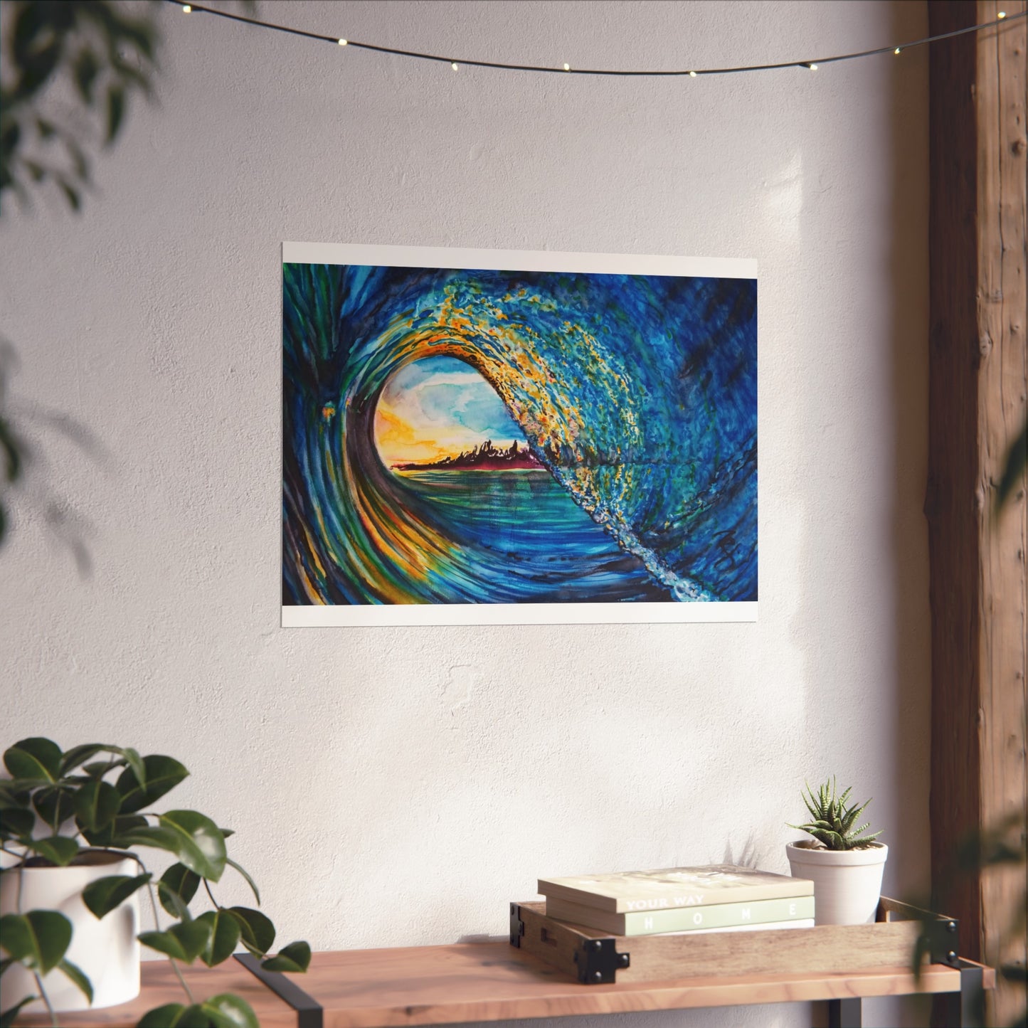 Ocean Wave Fine Art Poster, Coastal Wall Décor, Surfing Art Print, Living Room Artwork, Beach House Decor, Nautical Home Style, Painting Title: Kasey's Wave