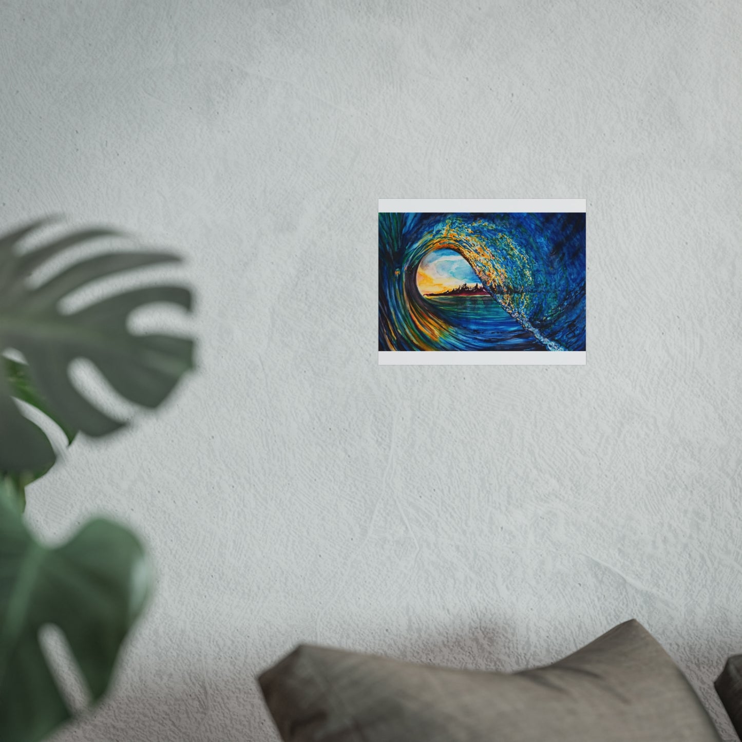 Ocean Wave Fine Art Poster, Coastal Wall Décor, Surfing Art Print, Living Room Artwork, Beach House Decor, Nautical Home Style, Painting Title: Kasey's Wave