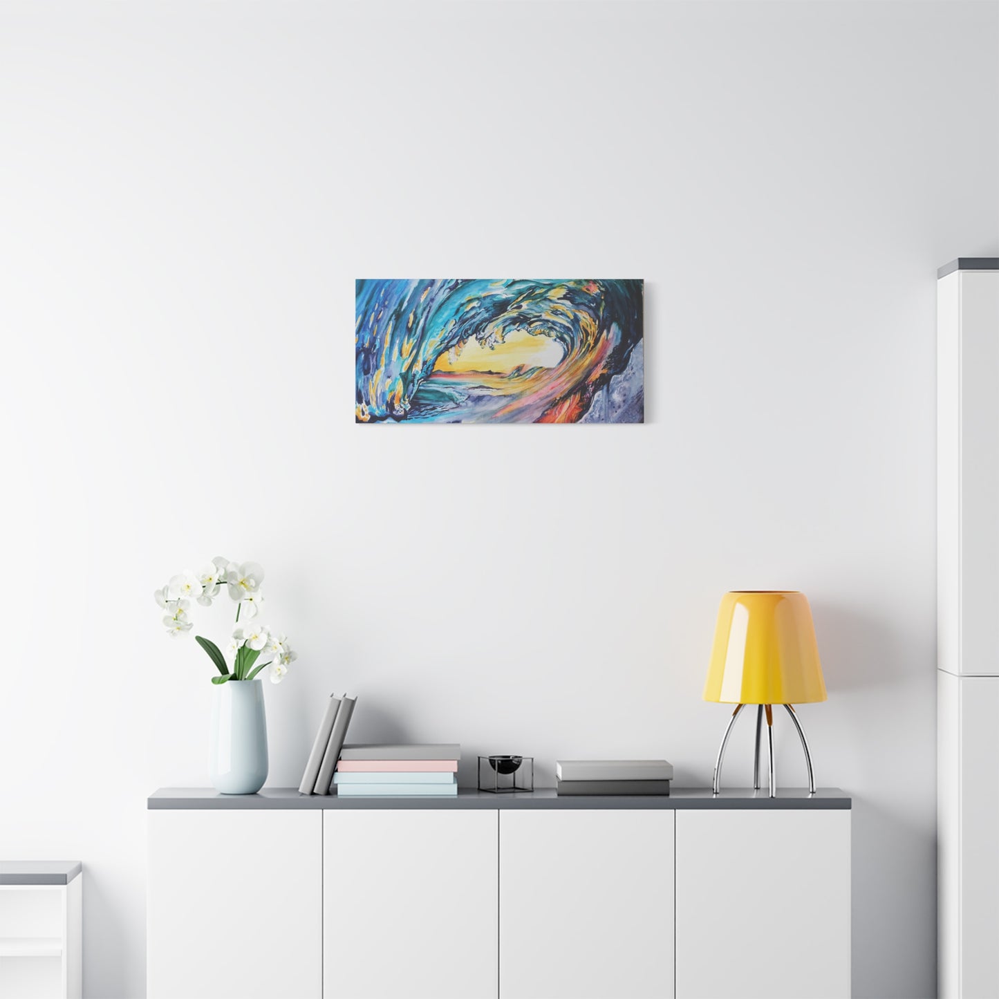 Ocean Wave Art Canvas Print, Home Decor, Beach Lovers Wall Art, Coastal Artwork, Unique Gift Idea, Painting Title: Liquid Sunshine