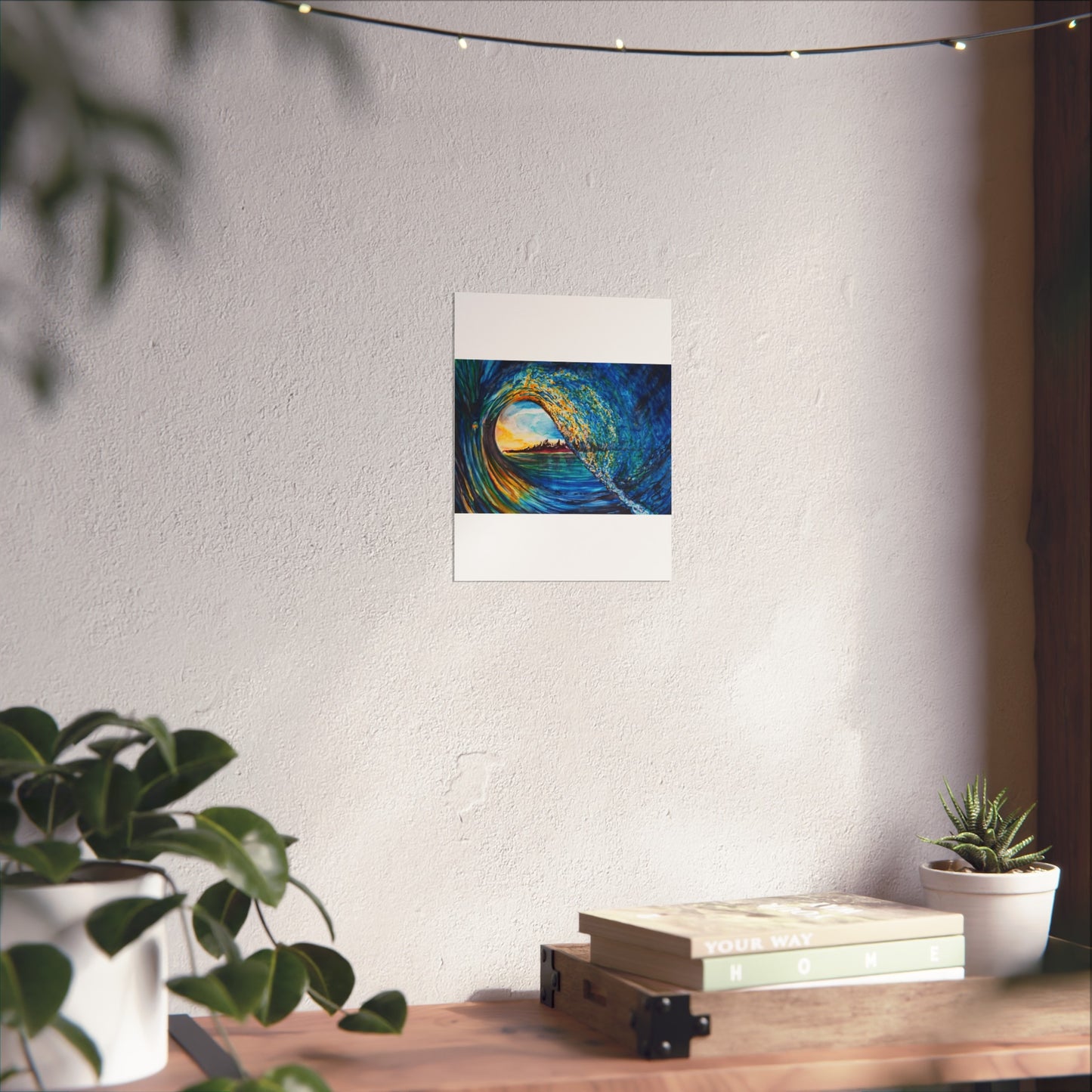 Ocean Wave Fine Art Poster, Coastal Wall Décor, Surfing Art Print, Living Room Artwork, Beach House Decor, Nautical Home Style, Painting Title: Kasey's Wave