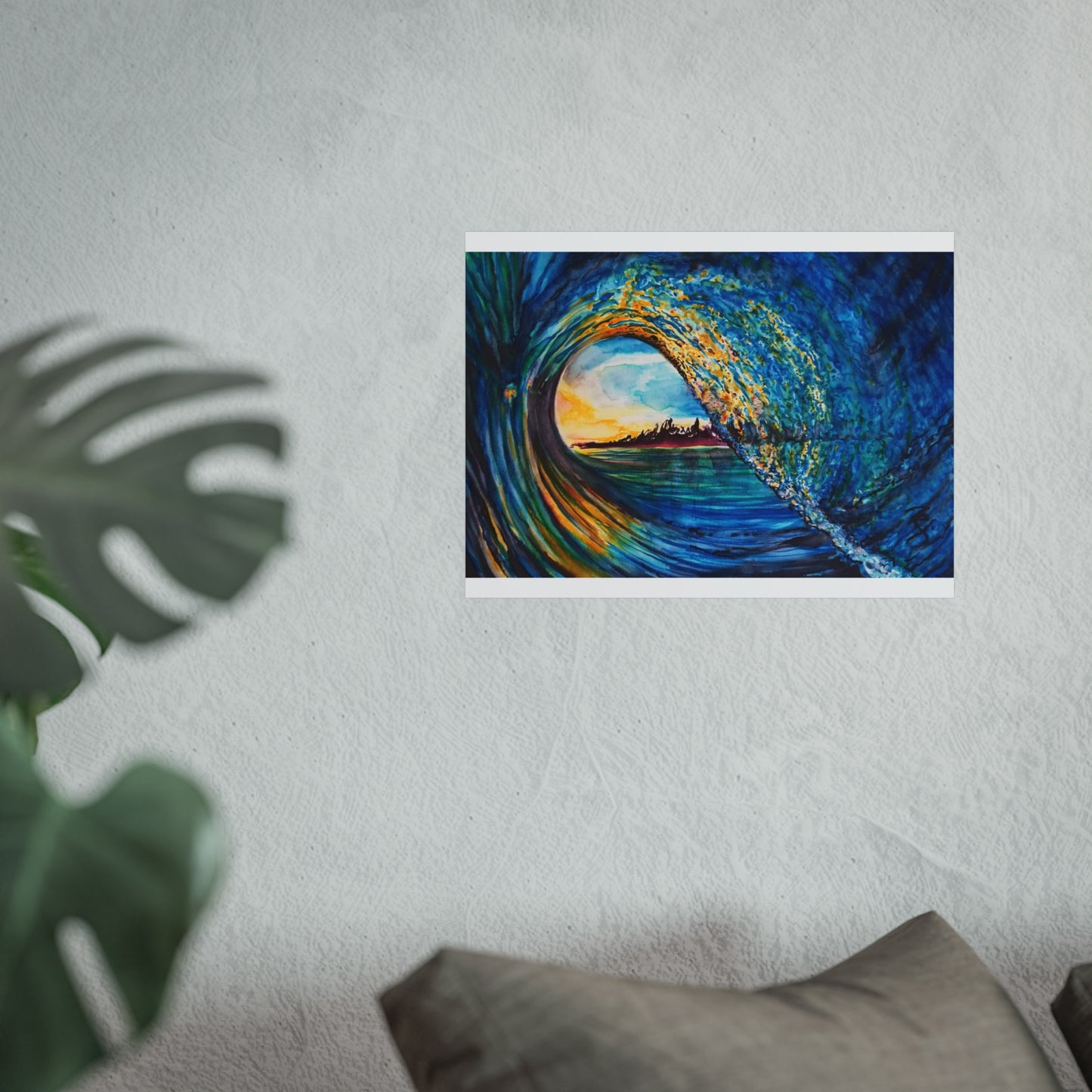 Ocean Wave Fine Art Poster, Coastal Wall Décor, Surfing Art Print, Living Room Artwork, Beach House Decor, Nautical Home Style, Painting Title: Kasey's Wave