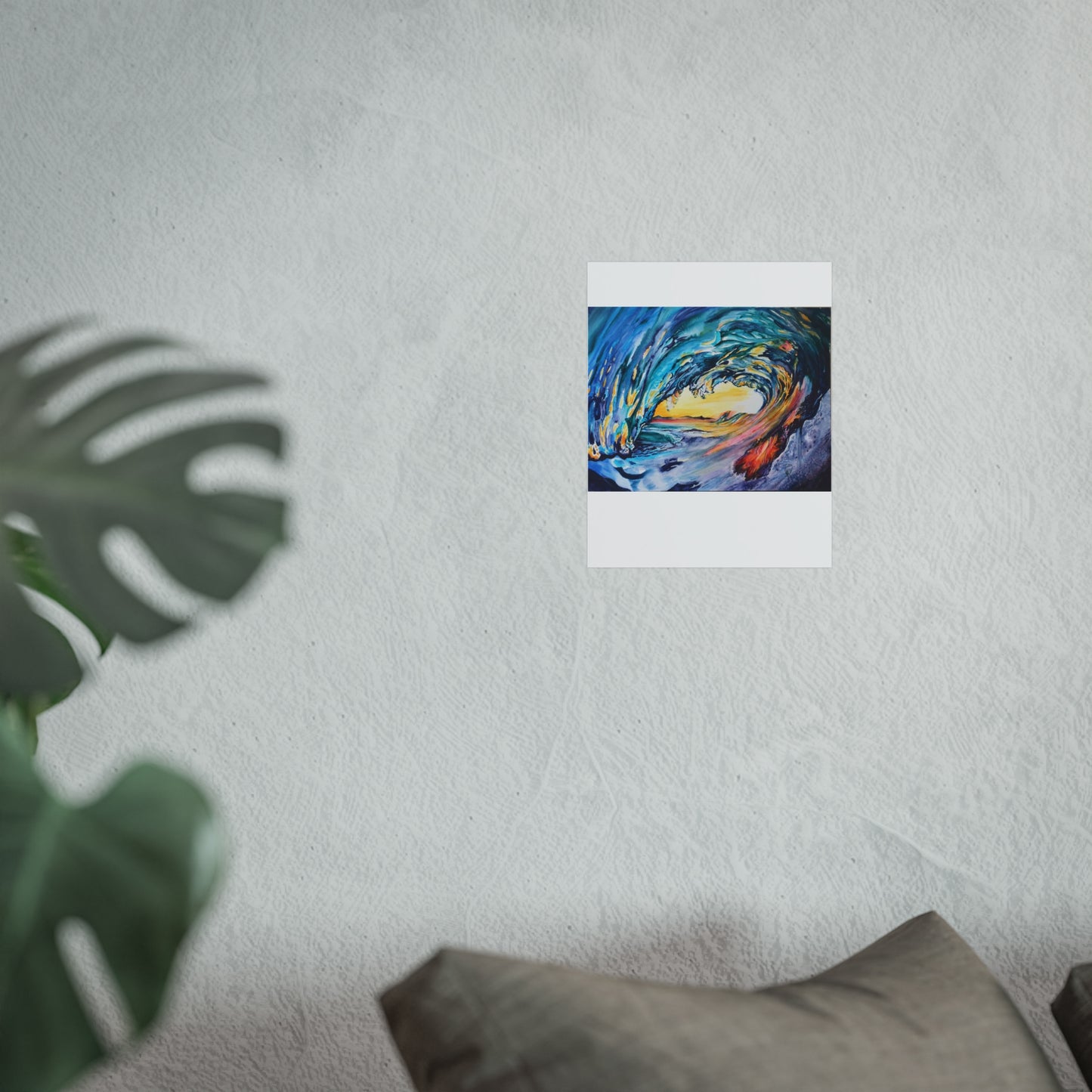 Ocean Wave Art Print, Fine Art Poster, Coastal Wall Decor, Beach House Artwork, Gift for Ocean Lovers, Painting Title: Liquid Sunshine