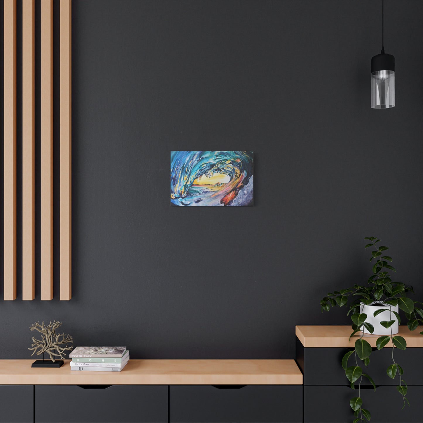 Ocean Wave Art Canvas Print, Home Decor, Beach Lovers Wall Art, Coastal Artwork, Unique Gift Idea, Painting Title: Liquid Sunshine