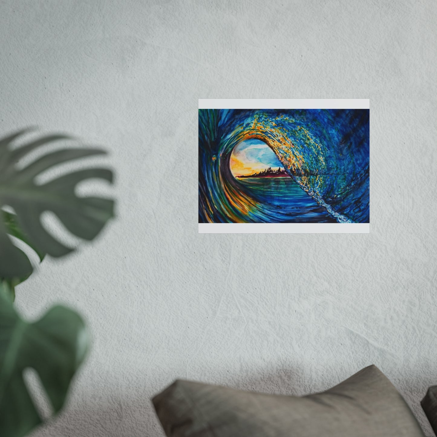 Ocean Wave Fine Art Poster, Coastal Wall Décor, Surfing Art Print, Living Room Artwork, Beach House Decor, Nautical Home Style, Painting Title: Kasey's Wave