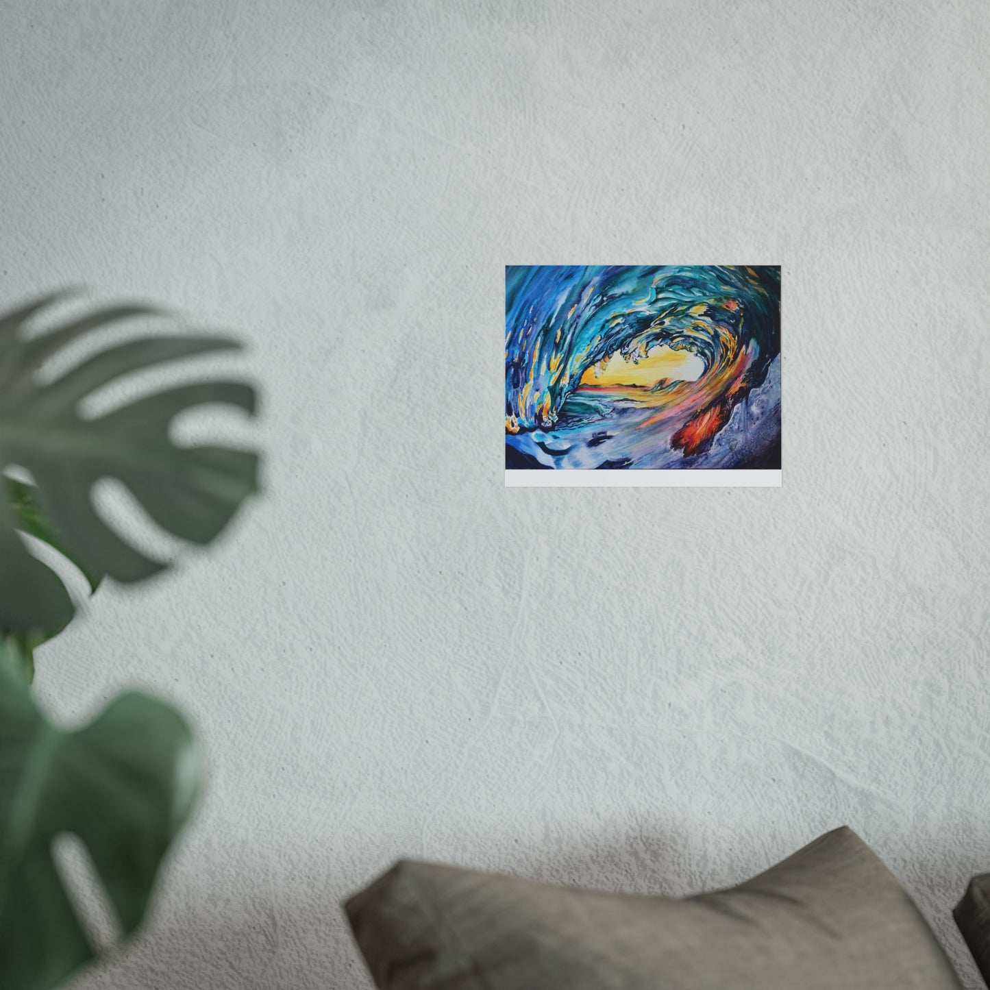 Ocean Wave Art Print, Fine Art Poster, Coastal Wall Decor, Beach House Artwork, Gift for Ocean Lovers, Painting Title: Liquid Sunshine