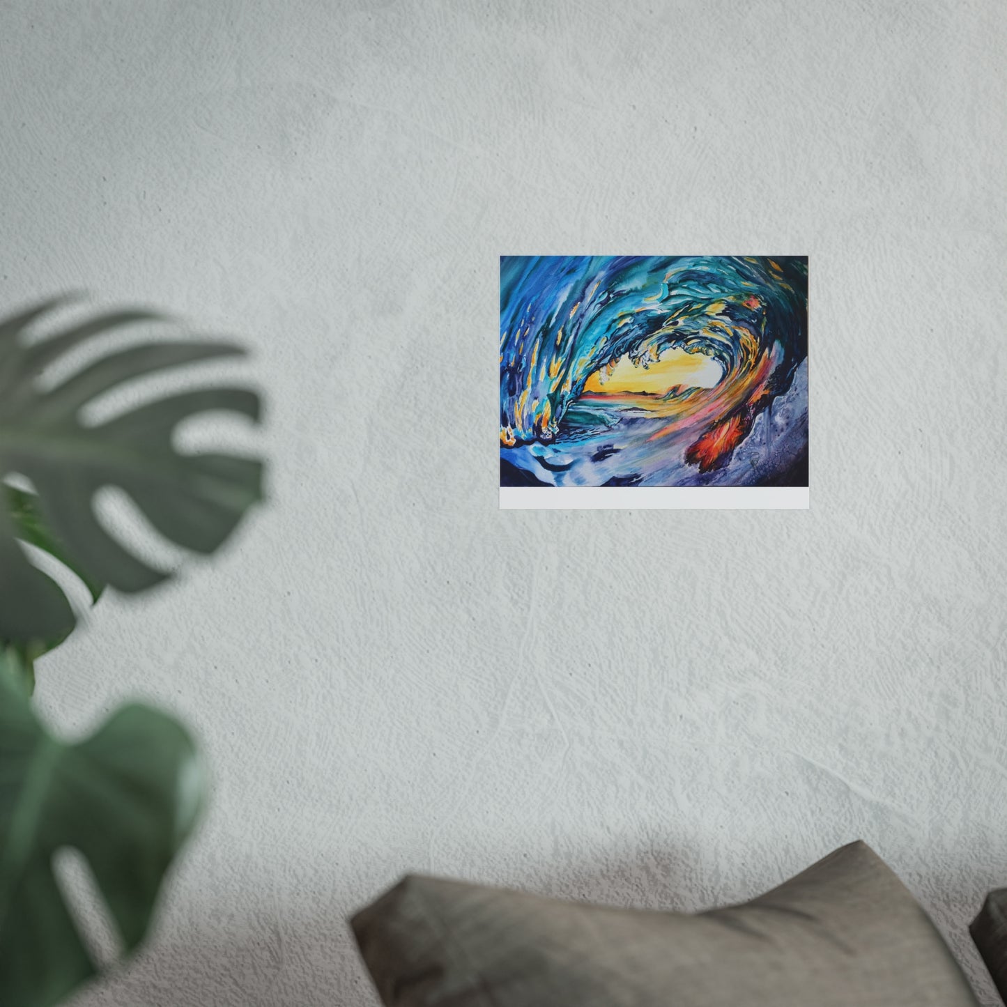 Ocean Wave Art Print, Fine Art Poster, Coastal Wall Decor, Beach House Artwork, Gift for Ocean Lovers, Painting Title: Liquid Sunshine