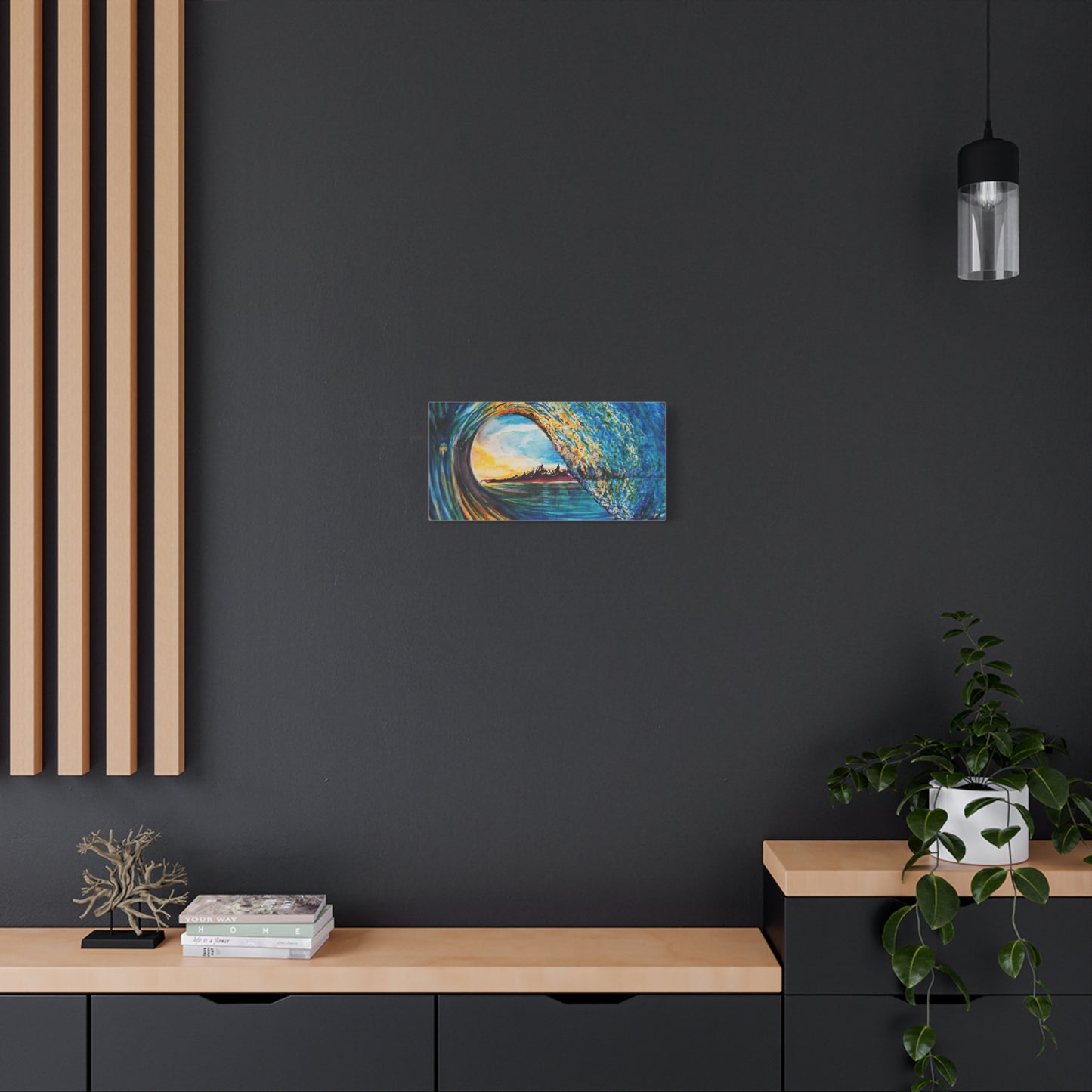 Ocean Wave Canvas Art, Coastal Decor, Abstract Wave Wall Art, Sea Breeze Home Decor, Gift for Beach Lovers, Watercolor, Painting Title: Kasey's Wave