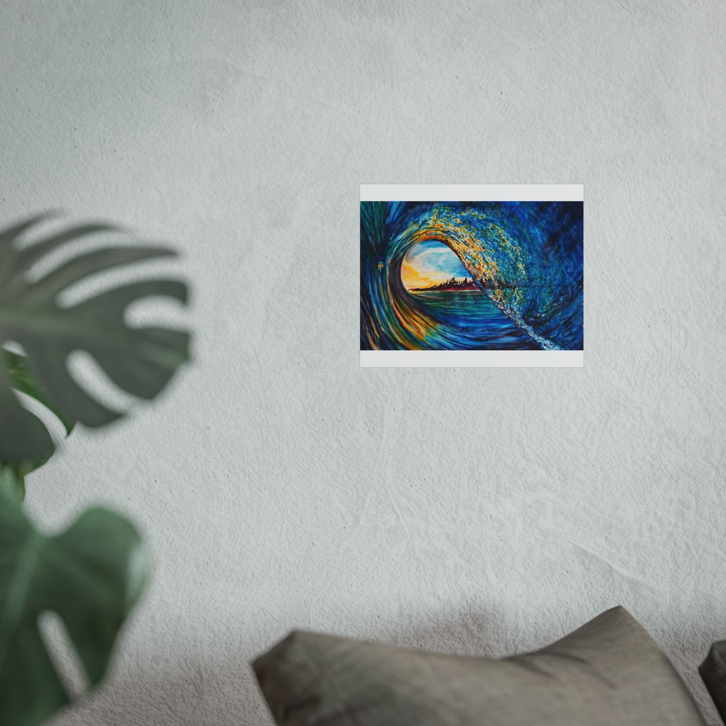 Ocean Wave Fine Art Poster, Coastal Wall Décor, Surfing Art Print, Living Room Artwork, Beach House Decor, Nautical Home Style, Painting Title: Kasey's Wave