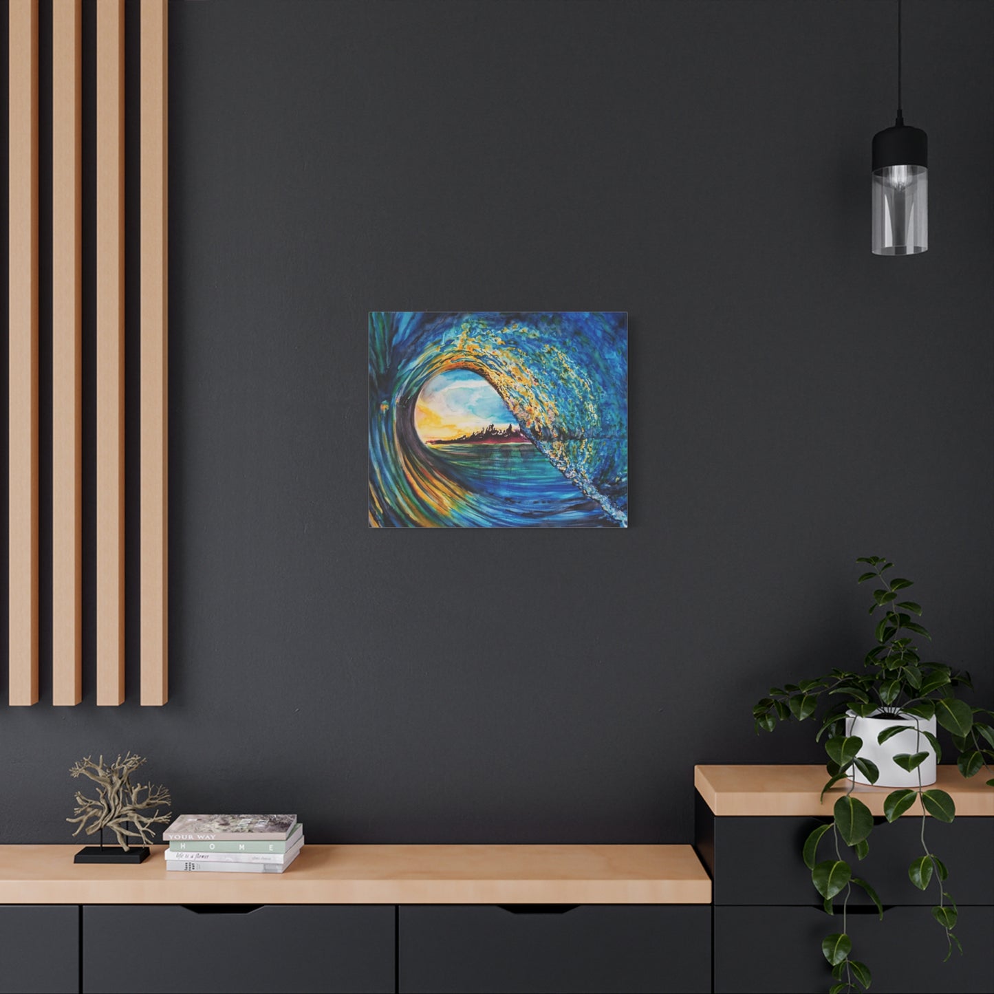 Ocean Wave Canvas Art, Coastal Decor, Abstract Wave Wall Art, Sea Breeze Home Decor, Gift for Beach Lovers, Watercolor, Painting Title: Kasey's Wave