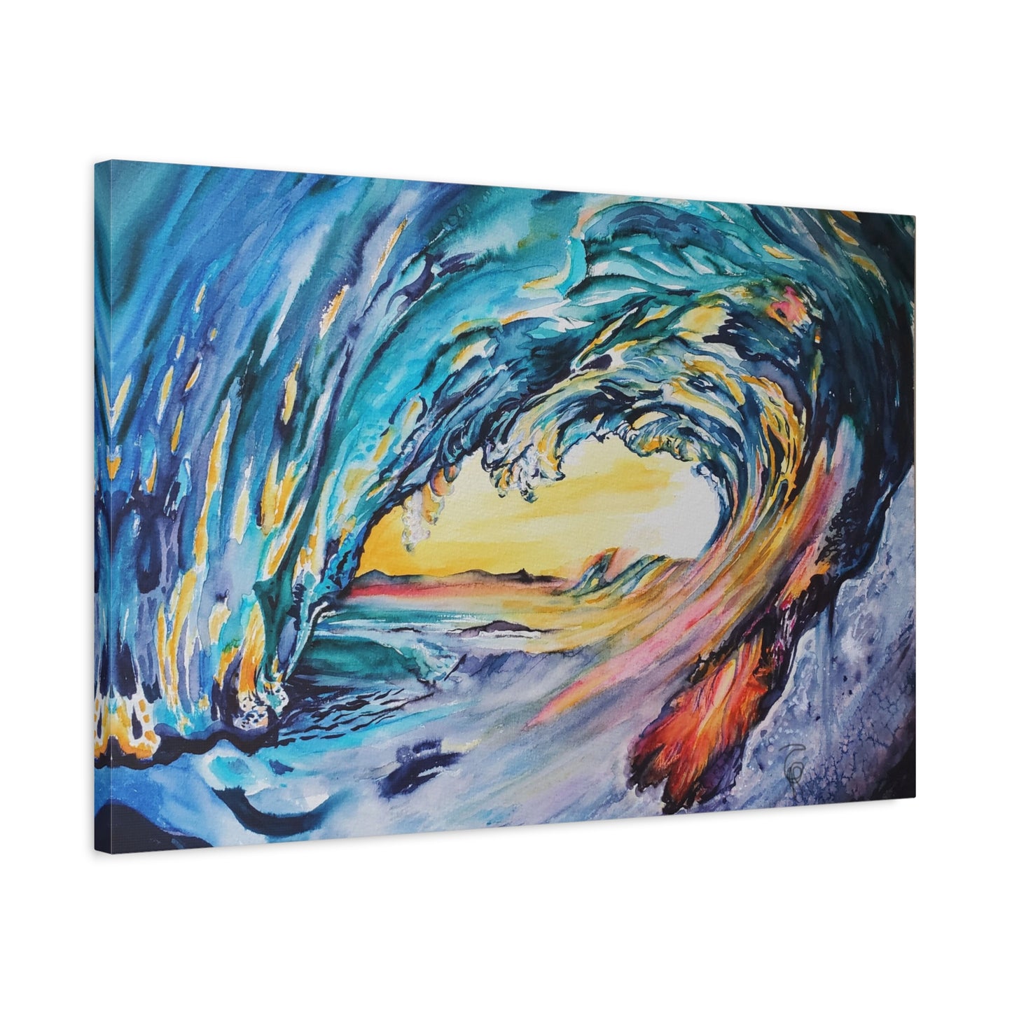 Ocean Wave Art Canvas Print, Home Decor, Beach Lovers Wall Art, Coastal Artwork, Unique Gift Idea, Painting Title: Liquid Sunshine