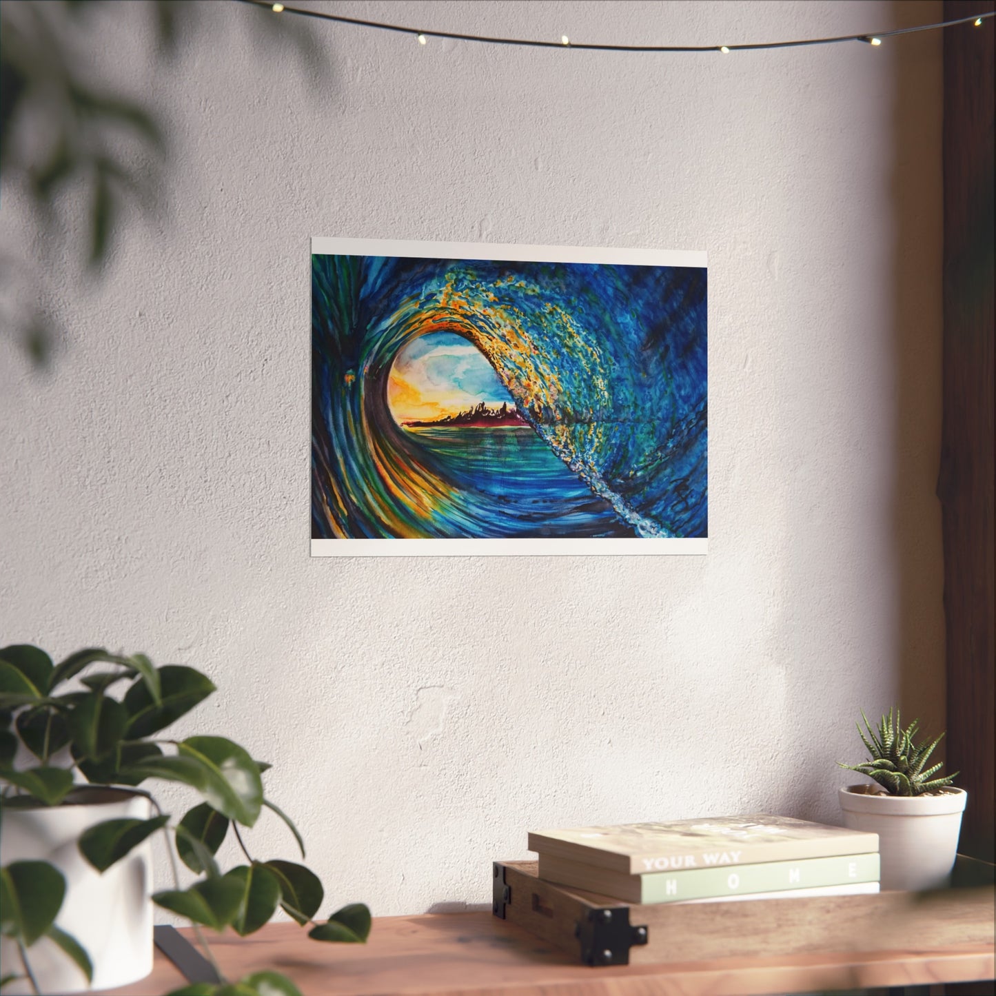 Ocean Wave Fine Art Poster, Coastal Wall Décor, Surfing Art Print, Living Room Artwork, Beach House Decor, Nautical Home Style, Painting Title: Kasey's Wave