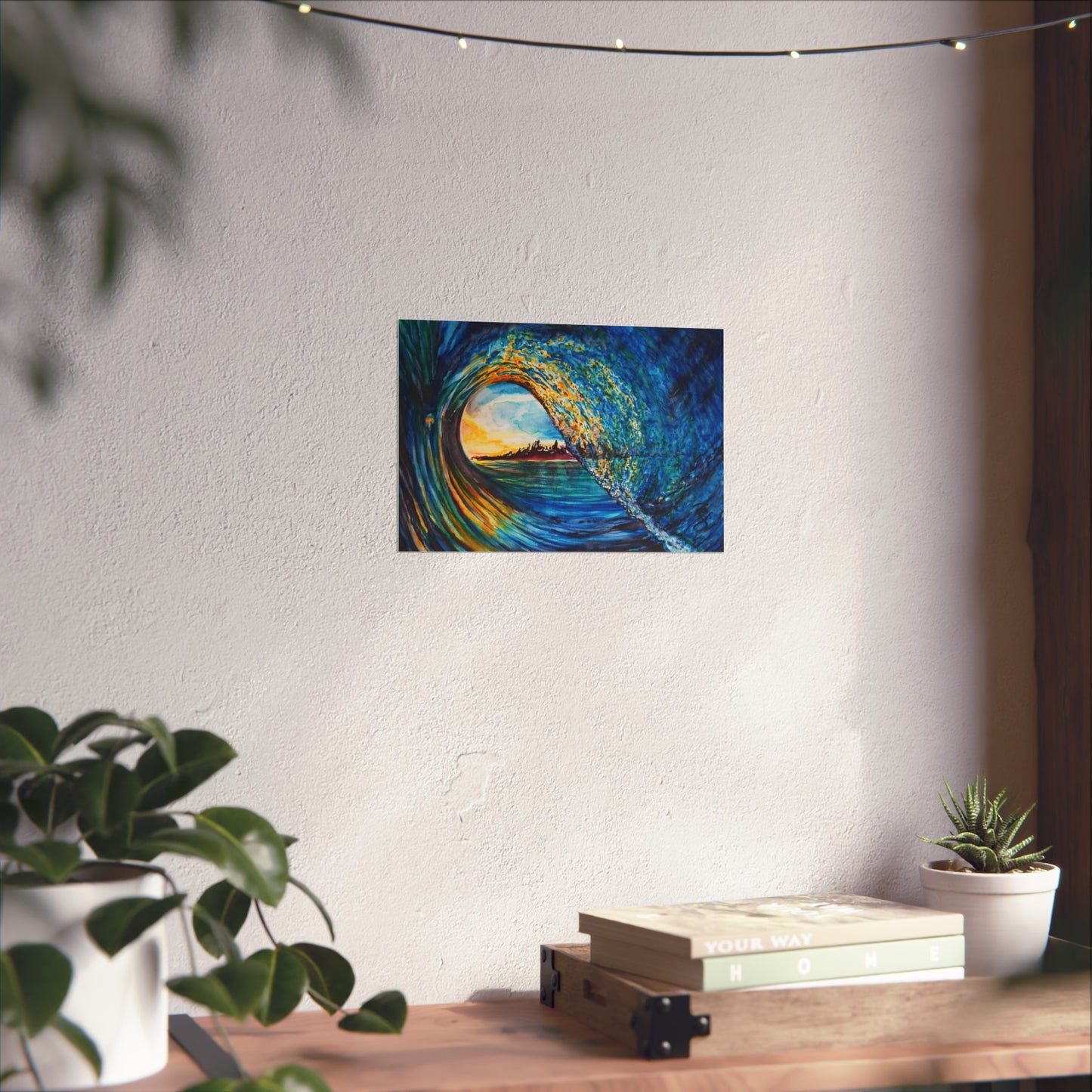 Ocean Wave Fine Art Poster, Coastal Wall Décor, Surfing Art Print, Living Room Artwork, Beach House Decor, Nautical Home Style, Painting Title: Kasey's Wave