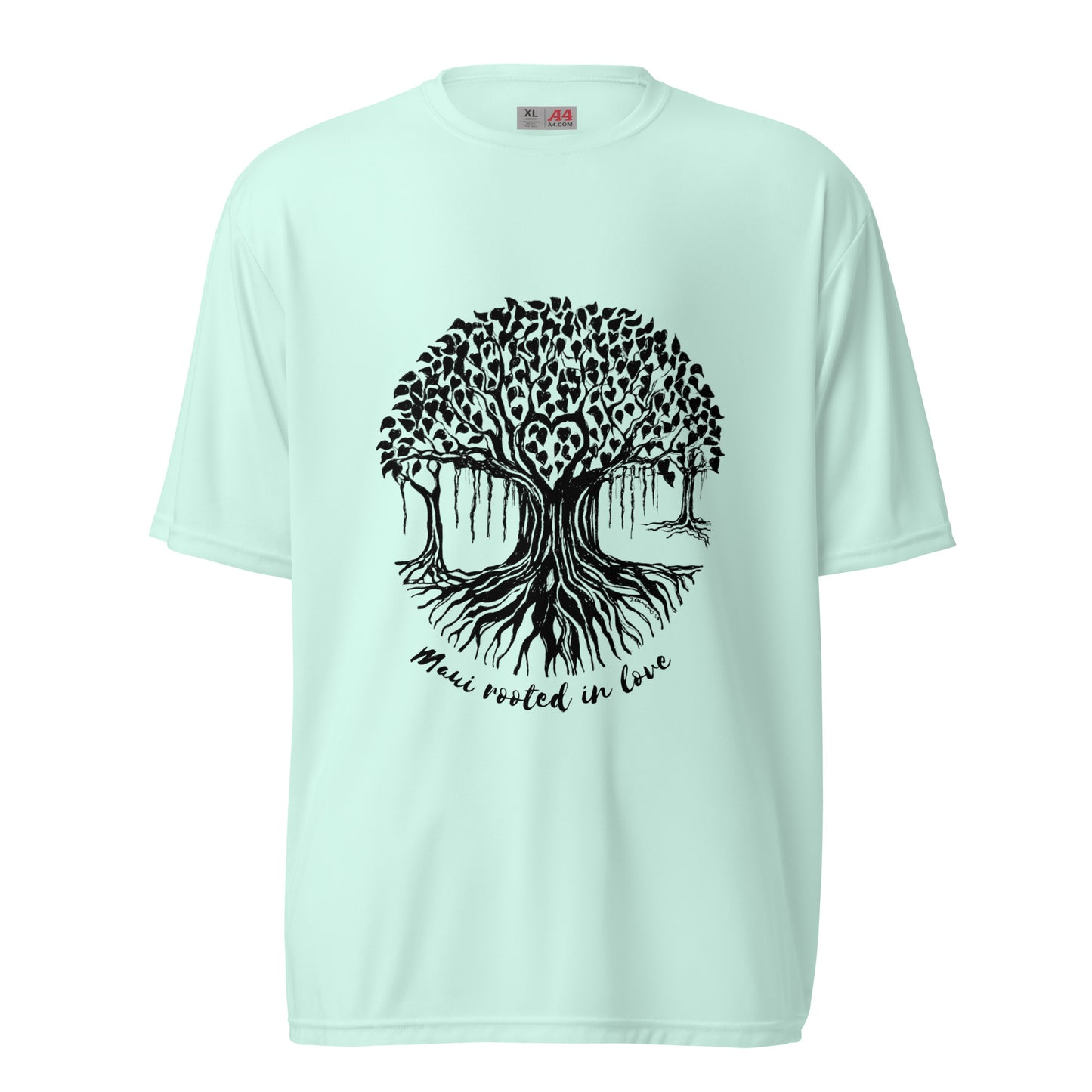Unisex performance crew neck t-shirt Maui Banyan Tree