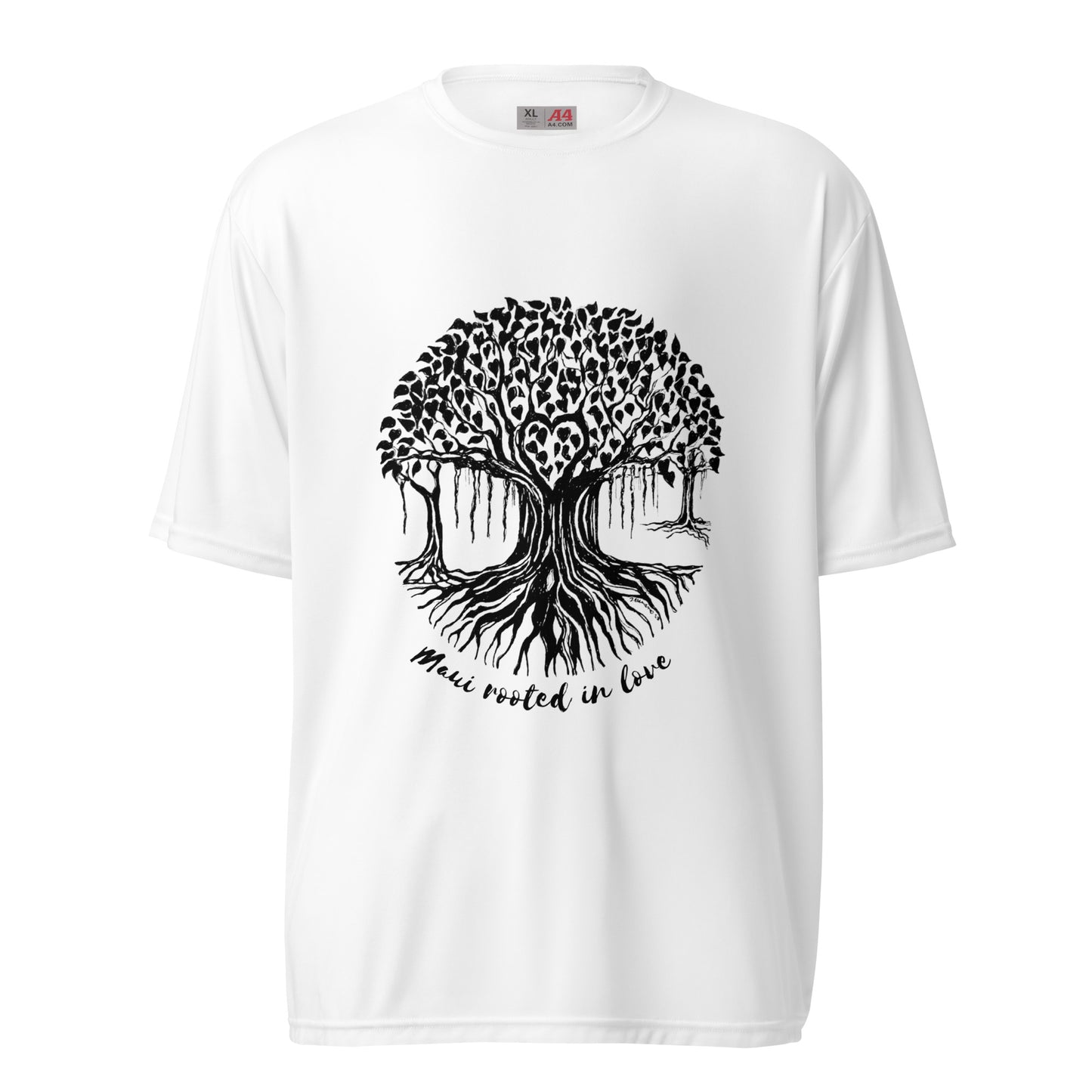 Unisex performance crew neck t-shirt Maui Banyan Tree