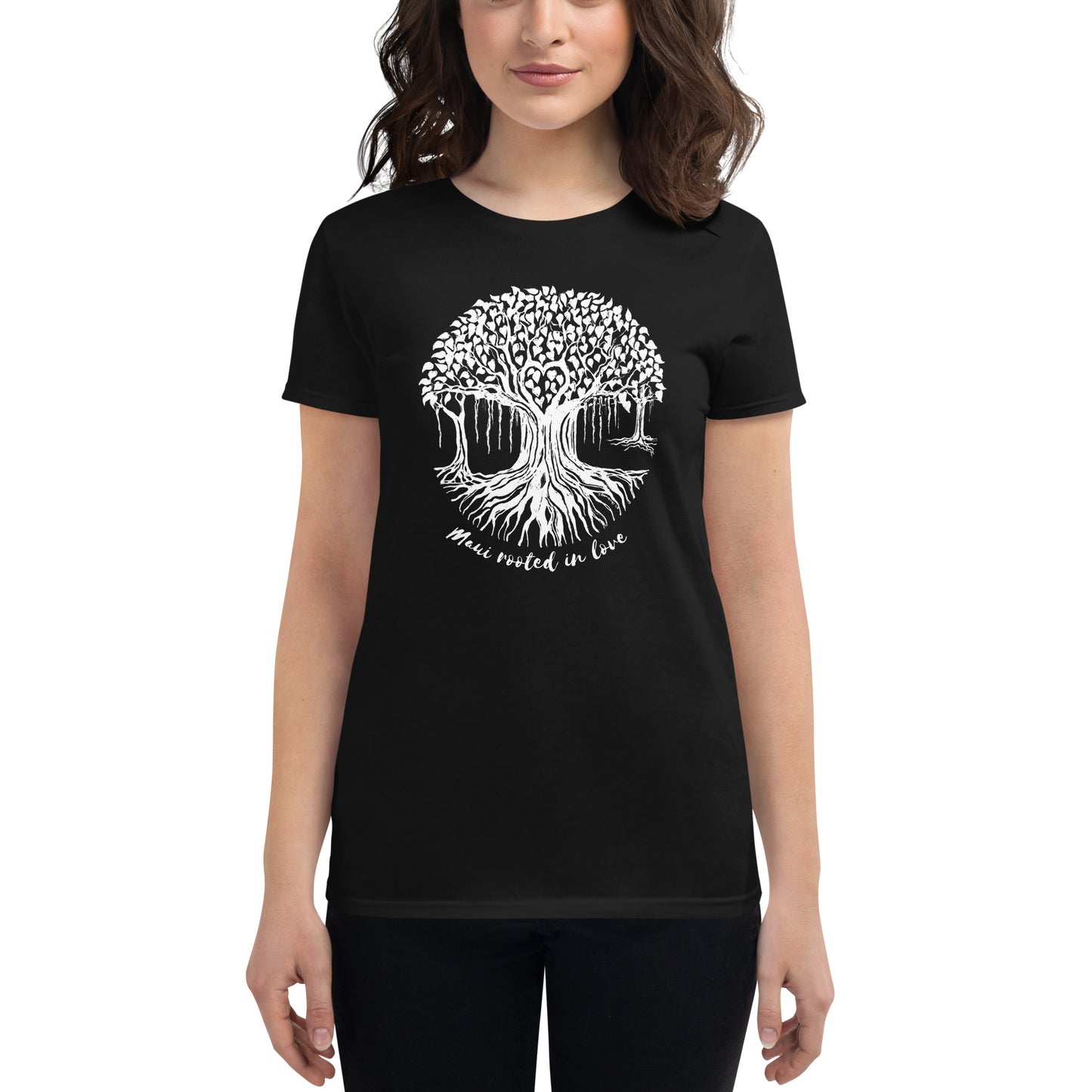 Women's short sleeve t-shirt with Banyan Tree
