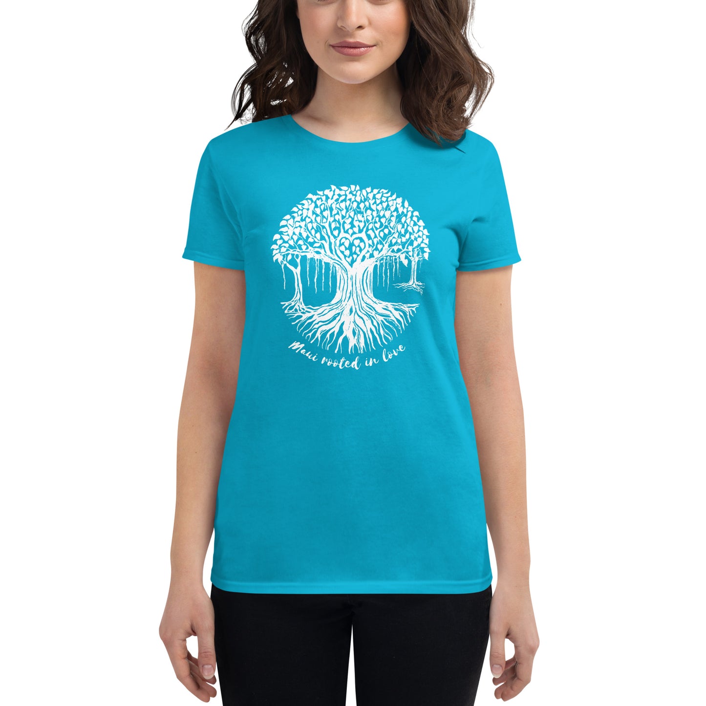Women's short sleeve t-shirt with Banyan Tree
