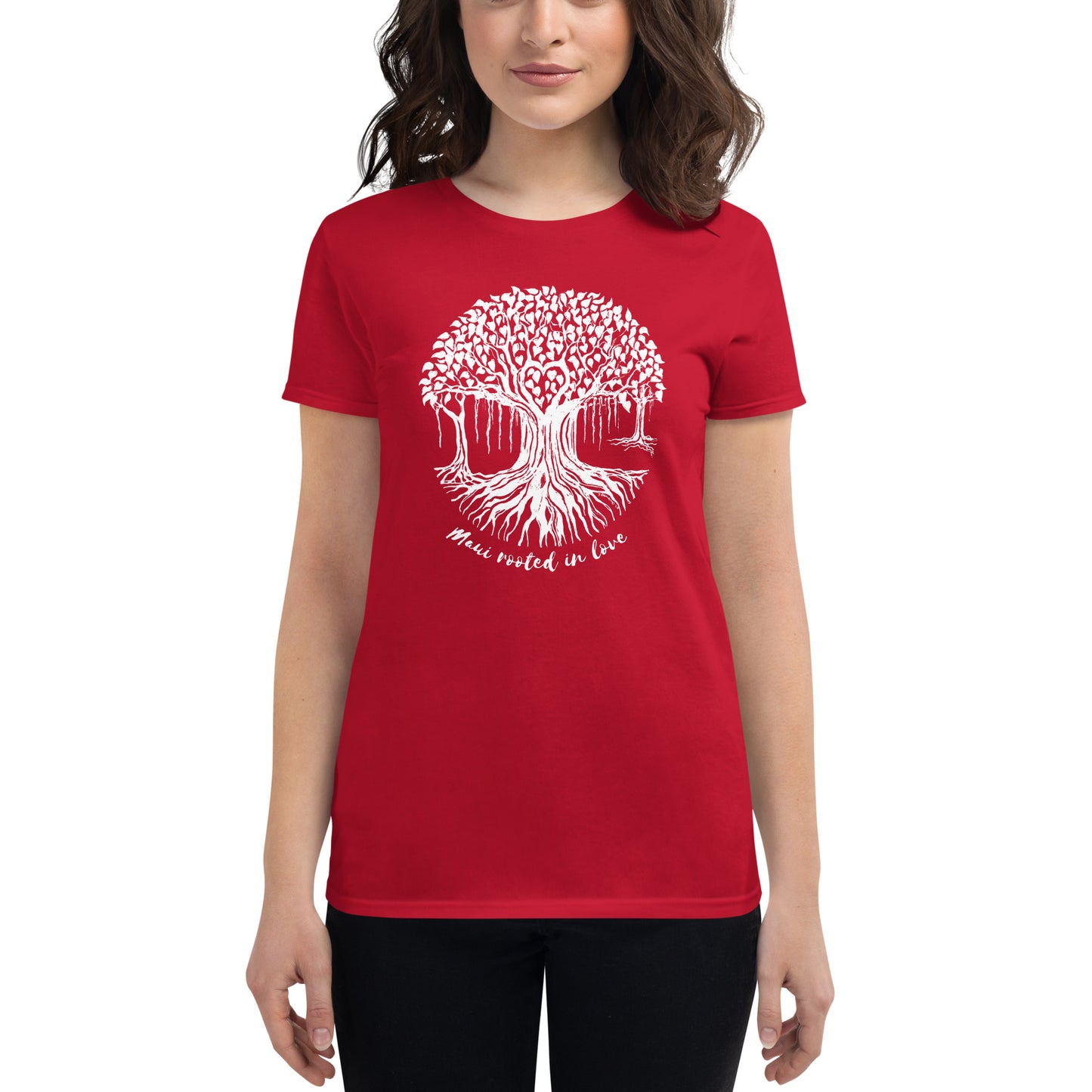 Women's short sleeve t-shirt with Banyan Tree