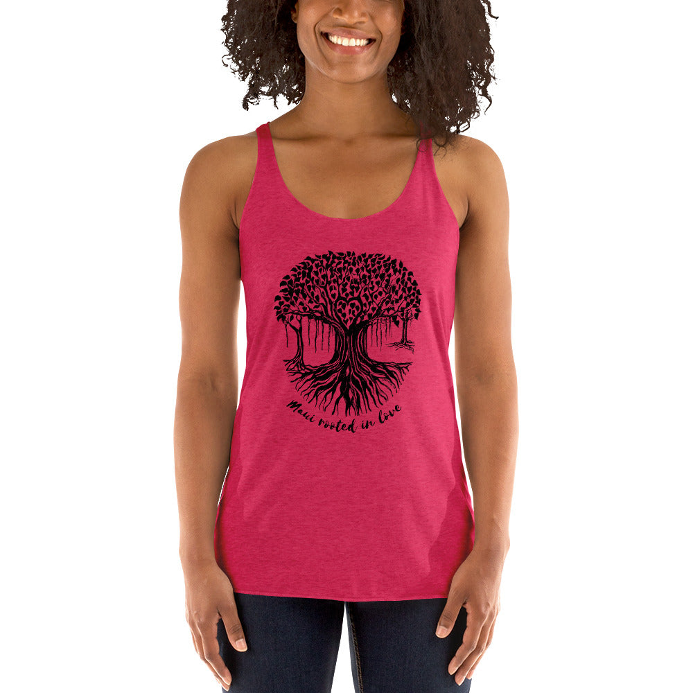 Women's Racerback Tank Maui Banyan Tree