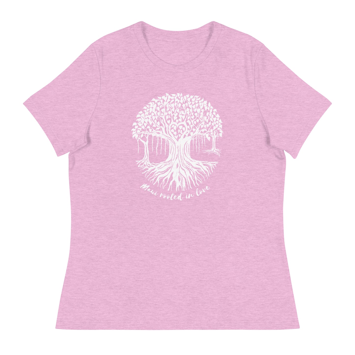 Women's Relaxed T-Shirt with Maui Banyan Tree