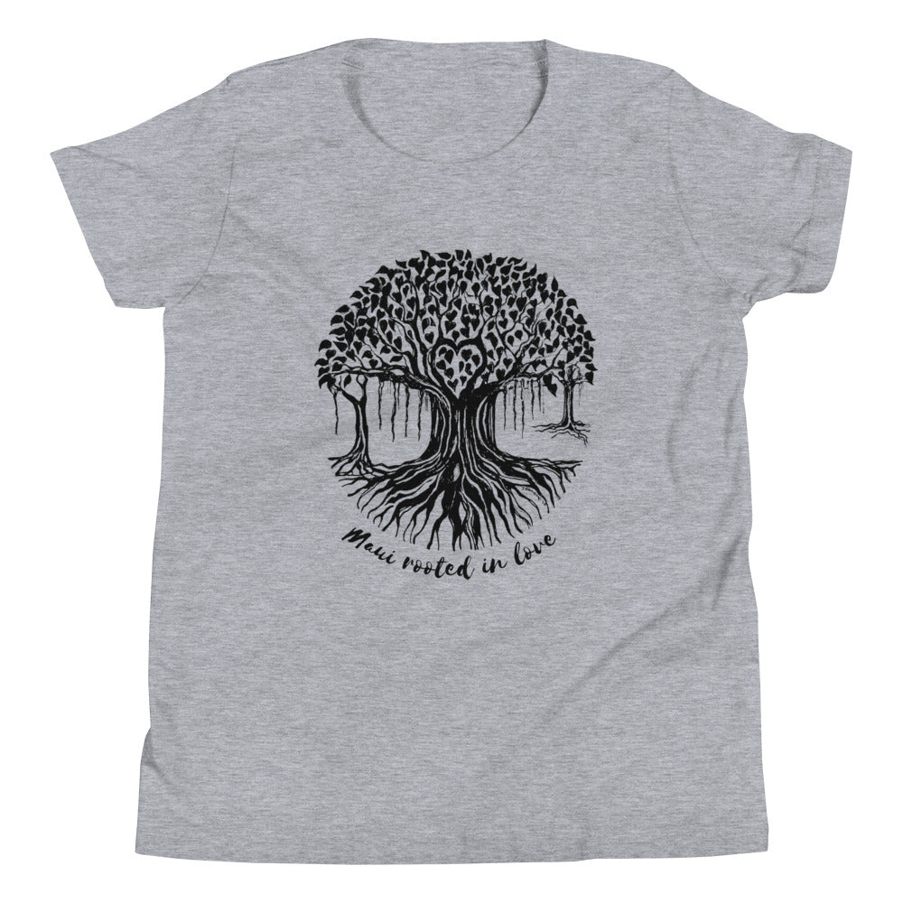 Youth Short Sleeve T-Shirt Maui Banyan Tree Blk Logo