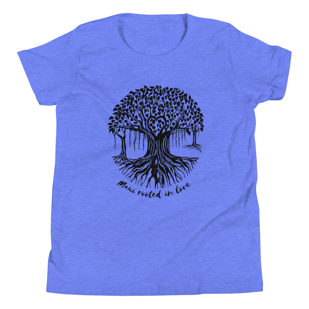 Youth Short Sleeve T-Shirt Maui Banyan Tree Blk Logo