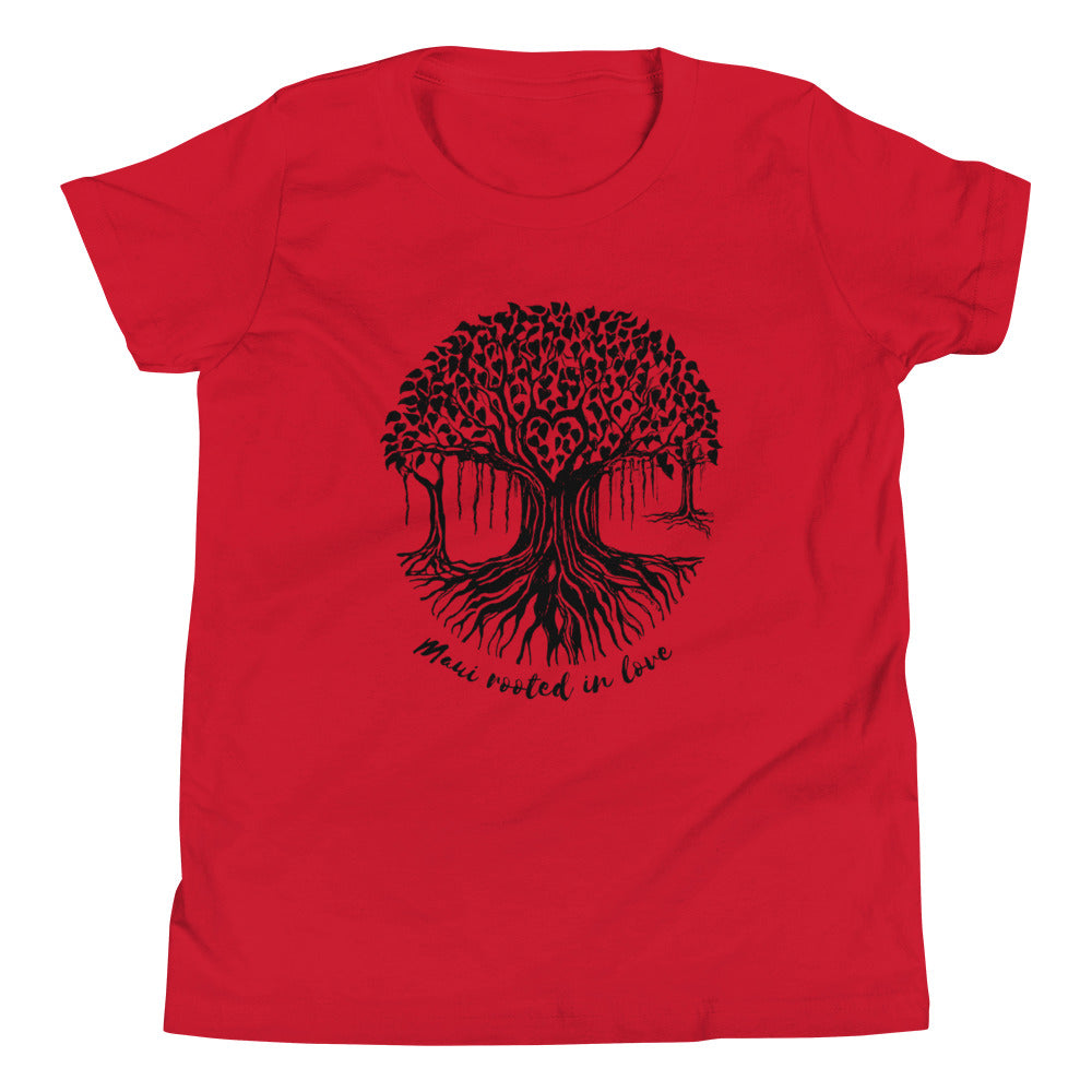 Youth Short Sleeve T-Shirt Maui Banyan Tree Blk Logo