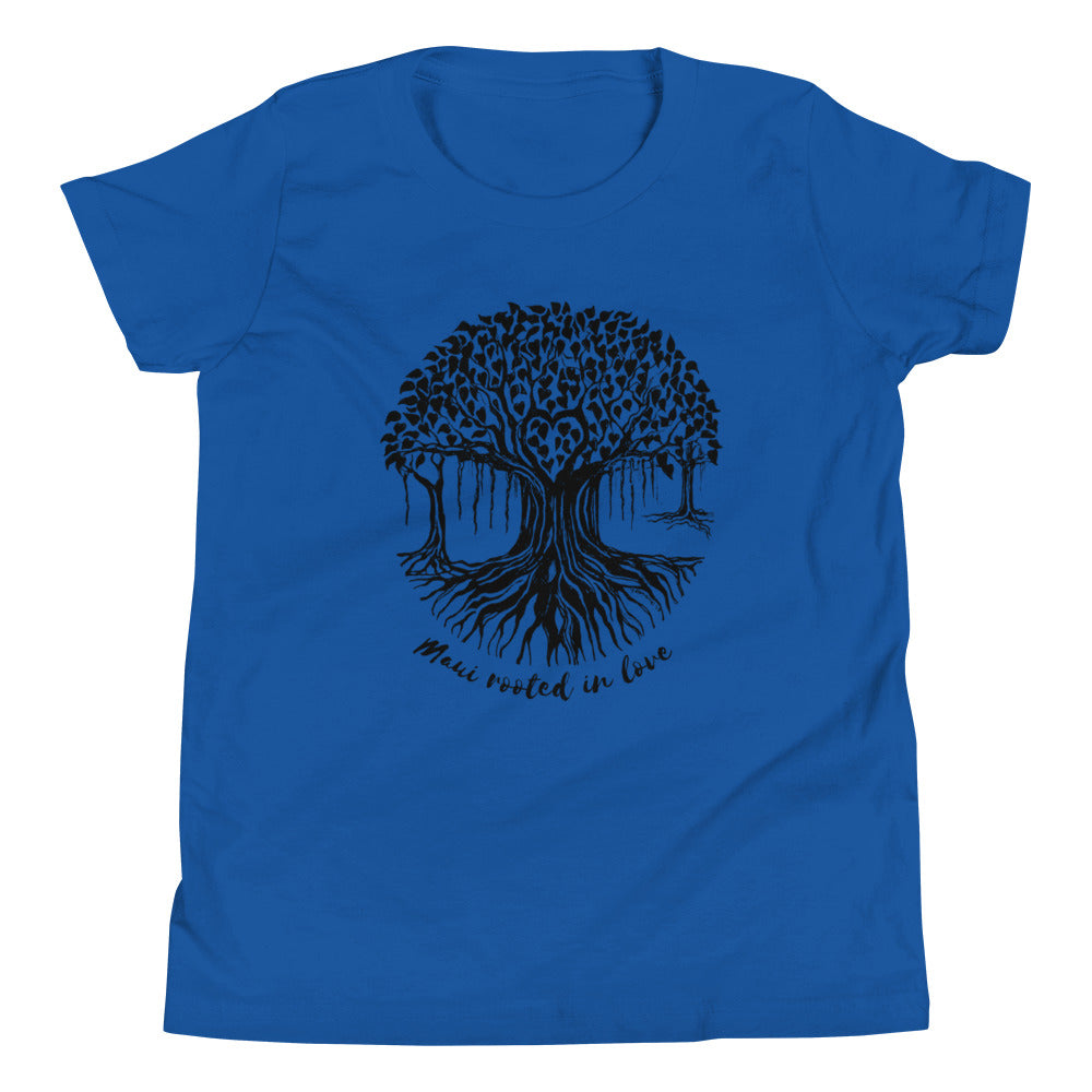 Youth Short Sleeve T-Shirt Maui Banyan Tree Blk Logo