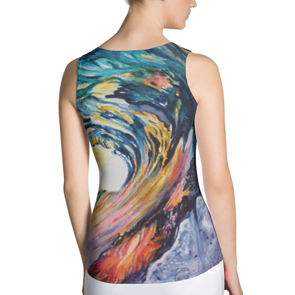 Sublimation Tank Top in Liquid Sunshine