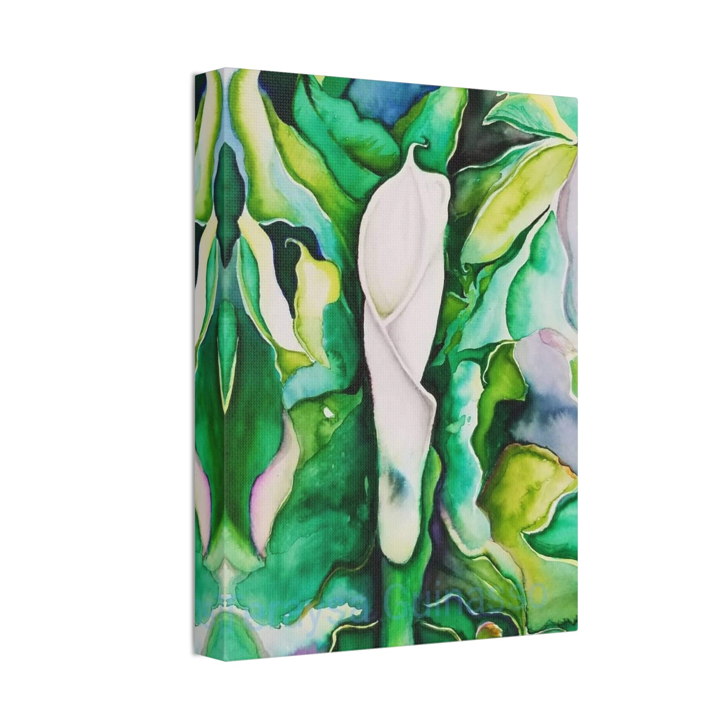 Botanical Canvas Print, Nature Wall Art, Home Decor, Gift for Plant Lovers, Greenery Artwork, Floral Decor, Painting Title: Painting Title: Lauri's Calla Lily