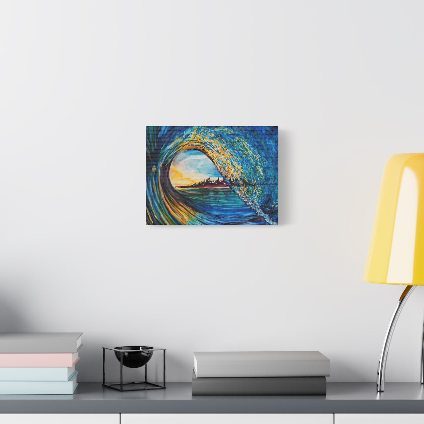 Ocean Wave Canvas Art, Coastal Decor, Abstract Wave Wall Art, Sea Breeze Home Decor, Gift for Beach Lovers, Watercolor, Painting Title: Kasey's Wave