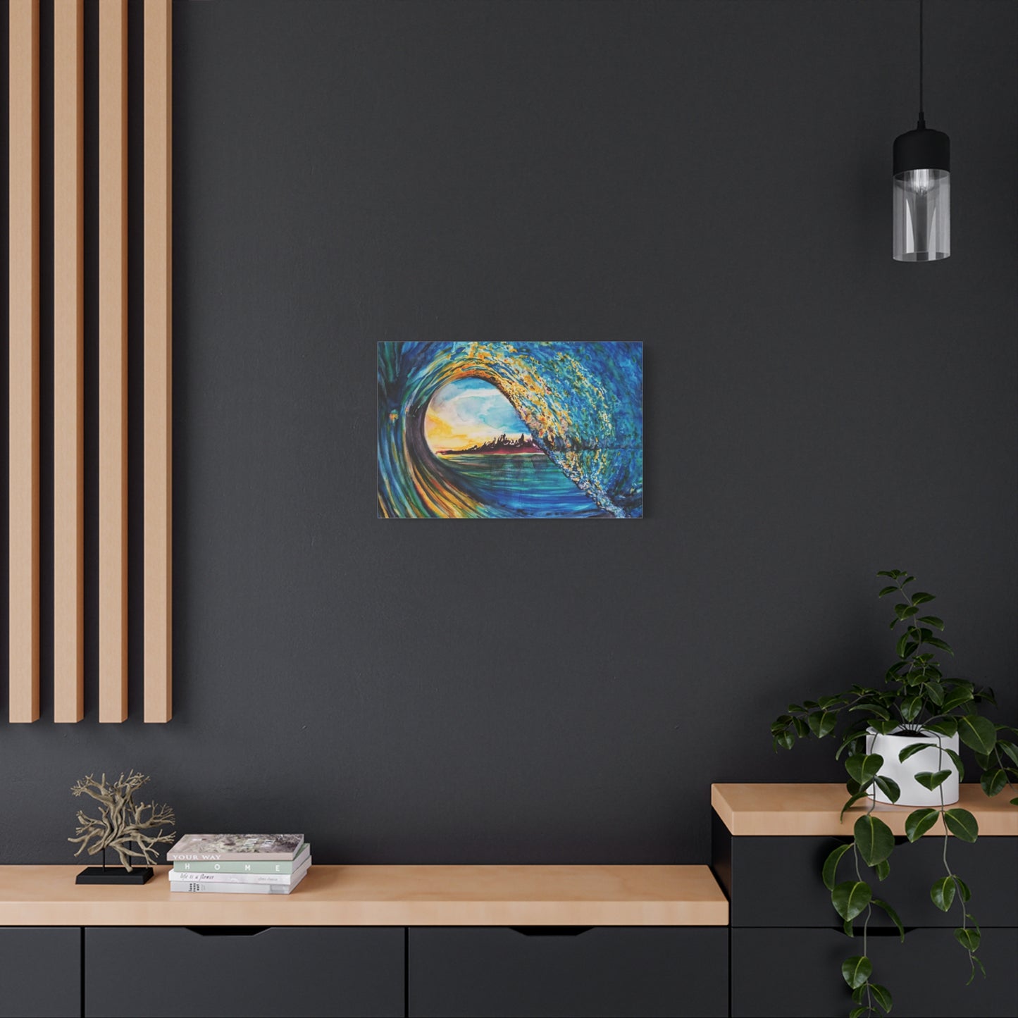 Ocean Wave Canvas Art, Coastal Decor, Abstract Wave Wall Art, Sea Breeze Home Decor, Gift for Beach Lovers, Watercolor, Painting Title: Kasey's Wave