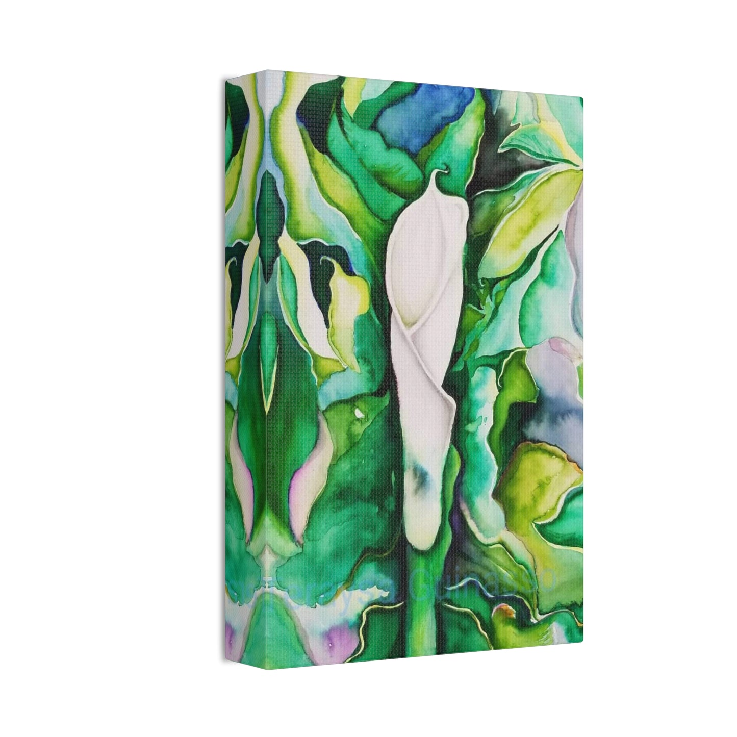 Botanical Canvas Print, Nature Wall Art, Home Decor, Gift for Plant Lovers, Greenery Artwork, Floral Decor, Painting Title: Painting Title: Lauri's Calla Lily