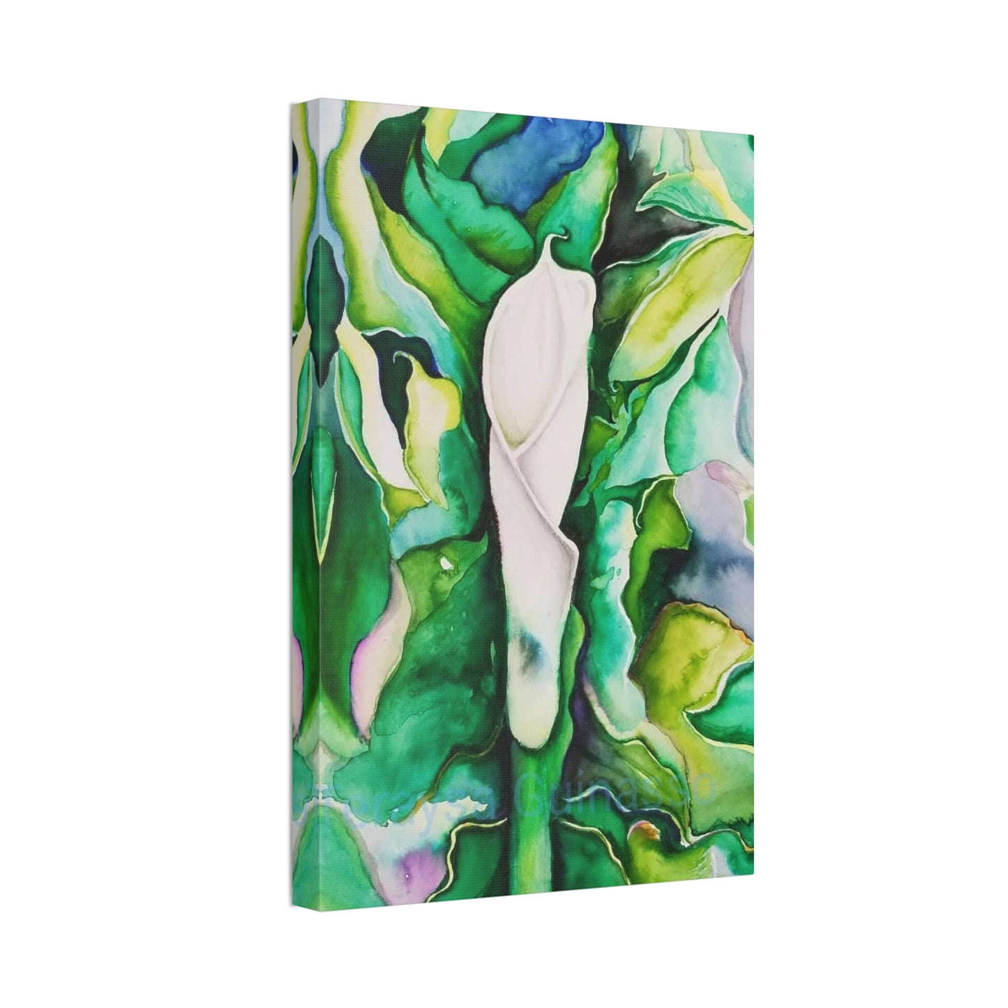 Botanical Canvas Print, Nature Wall Art, Home Decor, Gift for Plant Lovers, Greenery Artwork, Floral Decor, Painting Title: Painting Title: Lauri's Calla Lily