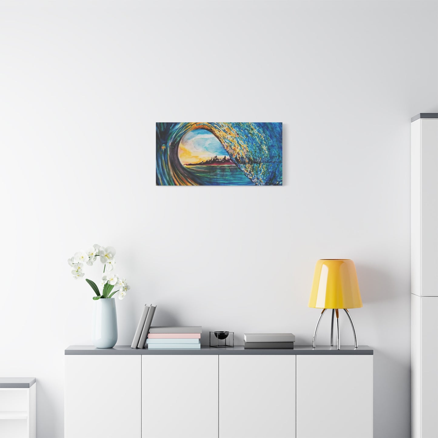 Ocean Wave Canvas Art, Coastal Decor, Abstract Wave Wall Art, Sea Breeze Home Decor, Gift for Beach Lovers, Watercolor, Painting Title: Kasey's Wave