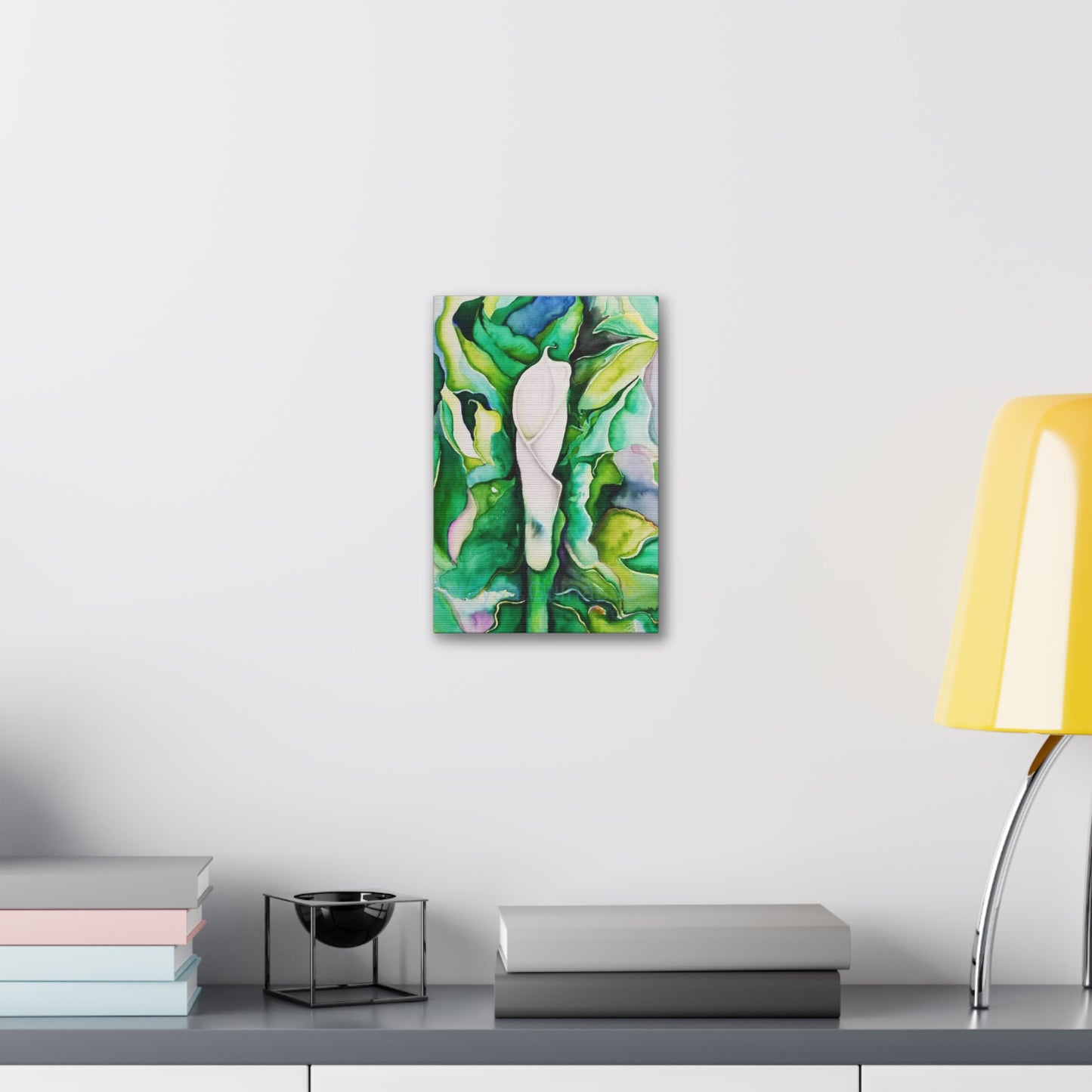 Botanical Canvas Print, Nature Wall Art, Home Decor, Gift for Plant Lovers, Greenery Artwork, Floral Decor, Painting Title: Painting Title: Lauri's Calla Lily