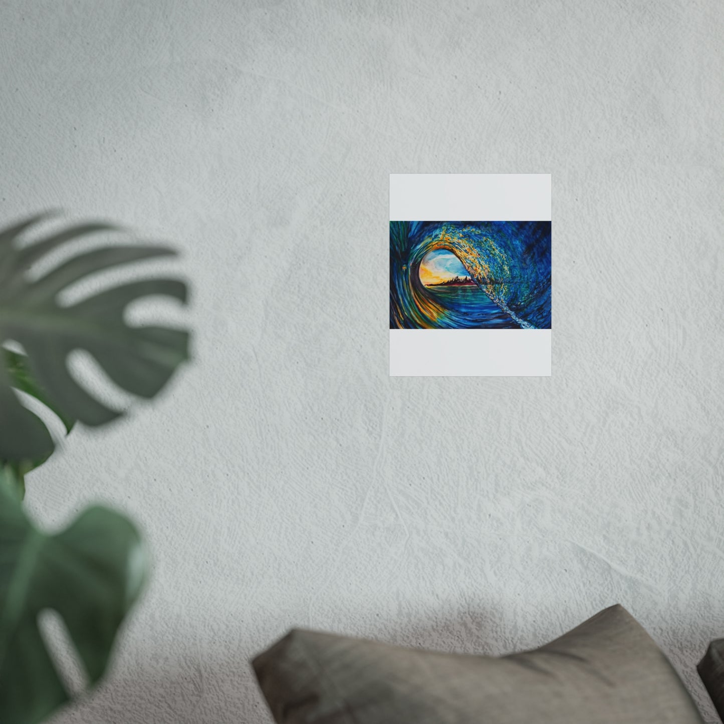 Ocean Wave Fine Art Poster, Coastal Wall Décor, Surfing Art Print, Living Room Artwork, Beach House Decor, Nautical Home Style, Painting Title: Kasey's Wave