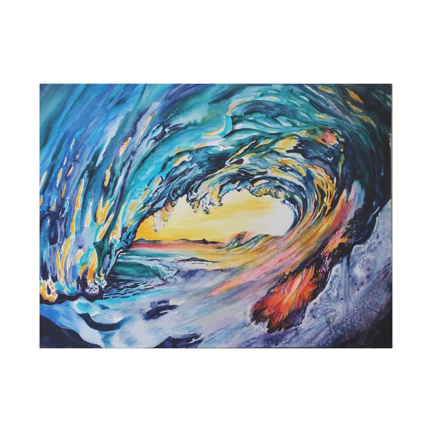 Ocean Wave Art Canvas Print, Home Decor, Beach Lovers Wall Art, Coastal Artwork, Unique Gift Idea, Painting Title: Liquid Sunshine