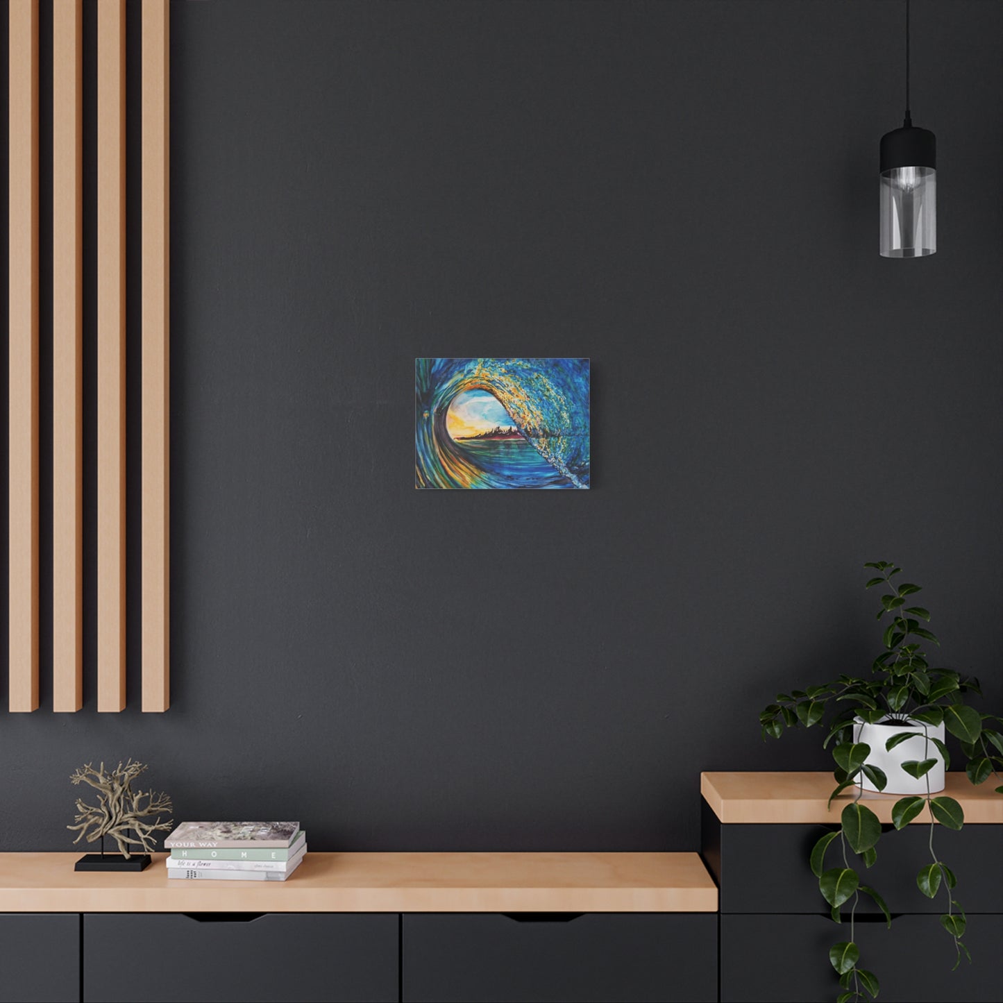 Ocean Wave Canvas Art, Coastal Decor, Abstract Wave Wall Art, Sea Breeze Home Decor, Gift for Beach Lovers, Watercolor, Painting Title: Kasey's Wave