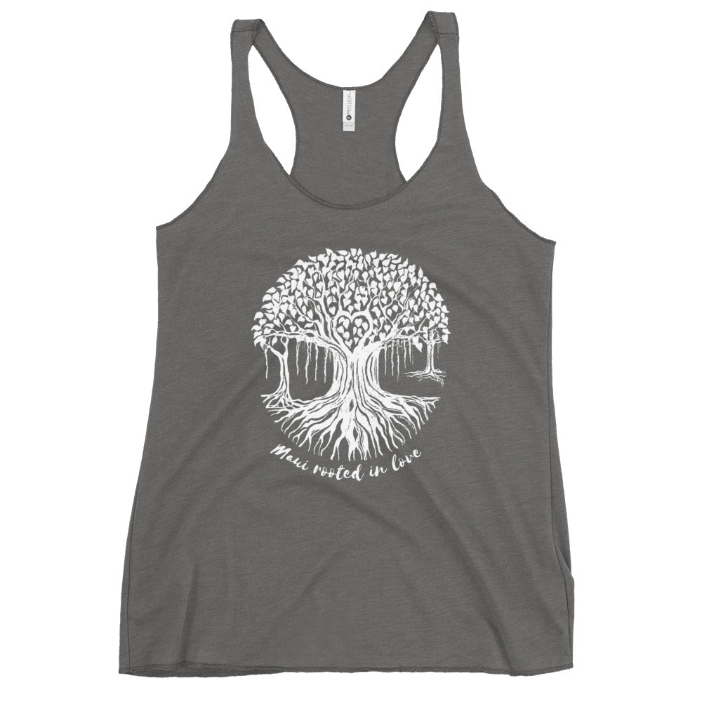 Women's Racerback Tank with Maui Banyan Tree